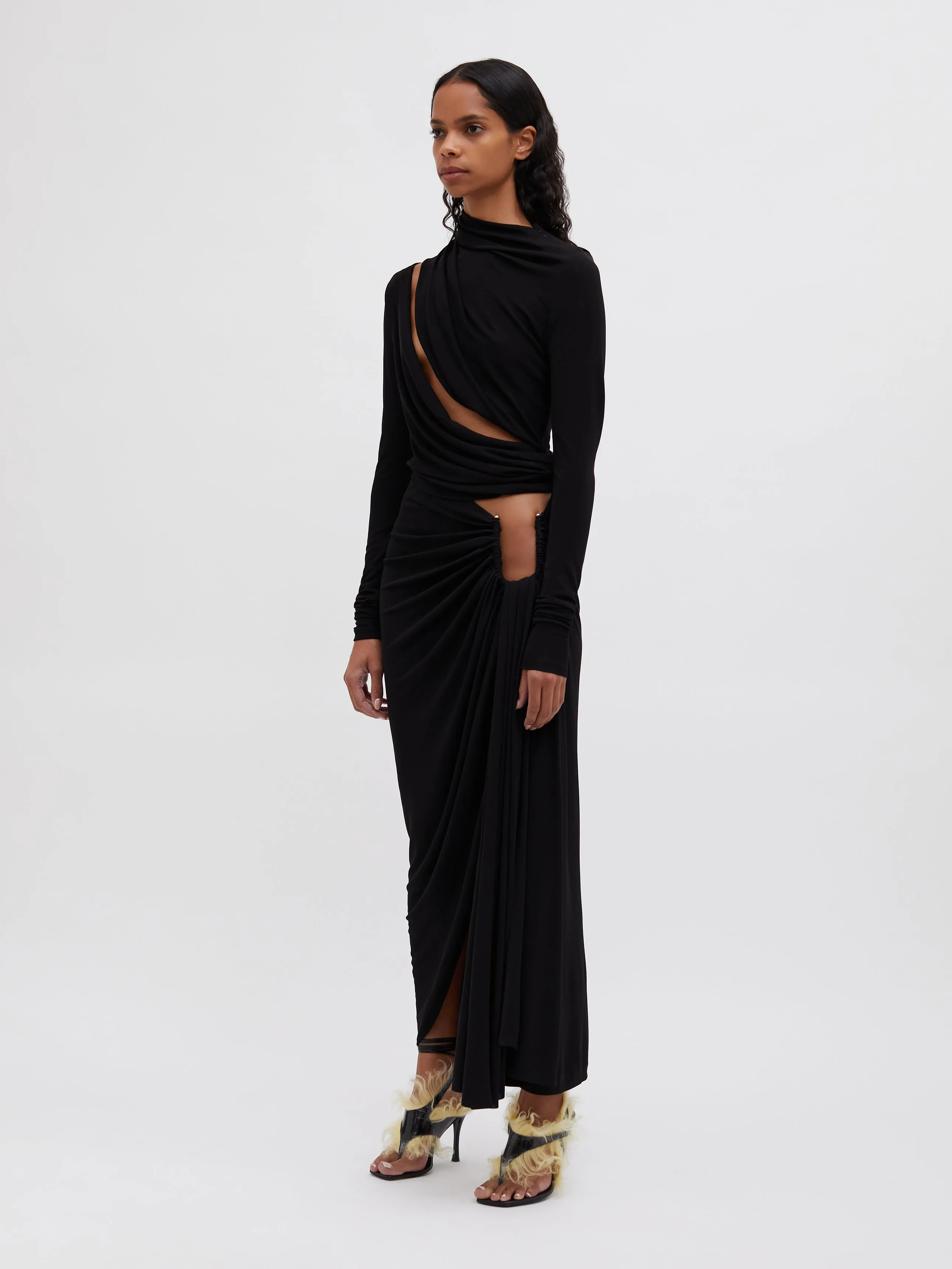 Odessa Arced Drape Split Skirt sold by Christopher Esber product image thumbnail 3