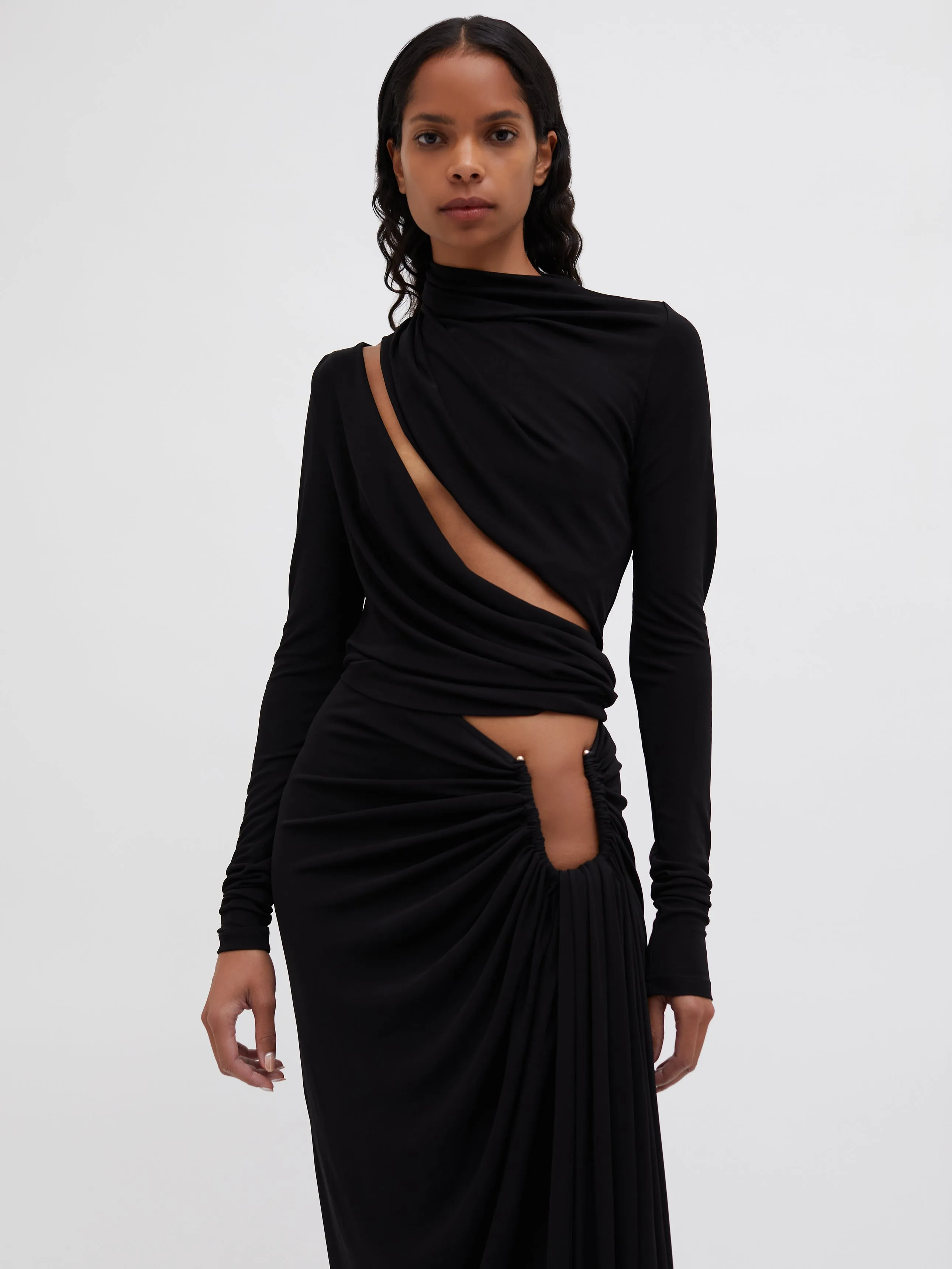 Odessa Arced Drape Split Skirt sold by Christopher Esber product image thumbnail 2