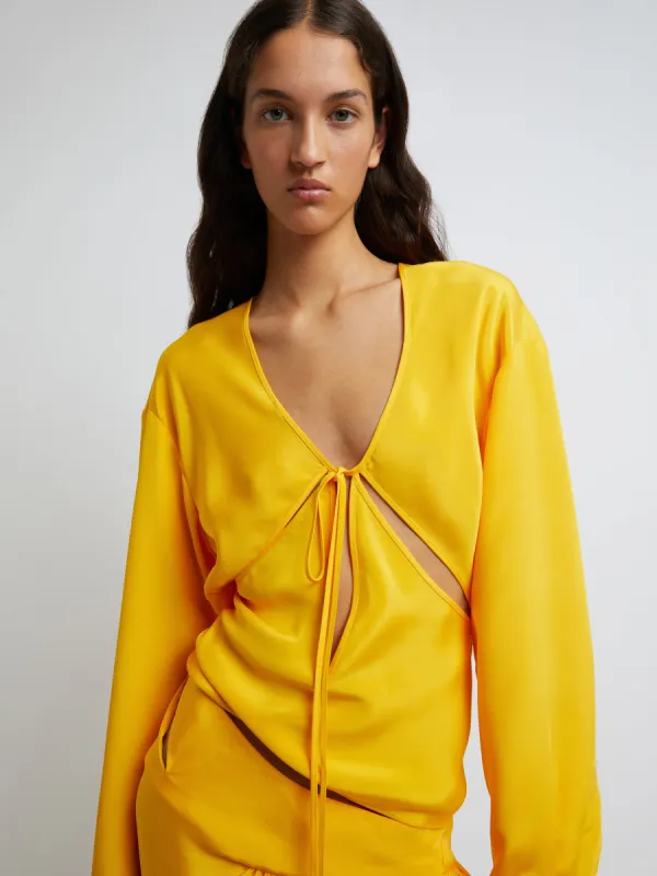 Triquetra Front Tie Shirt sold by Christopher Esber