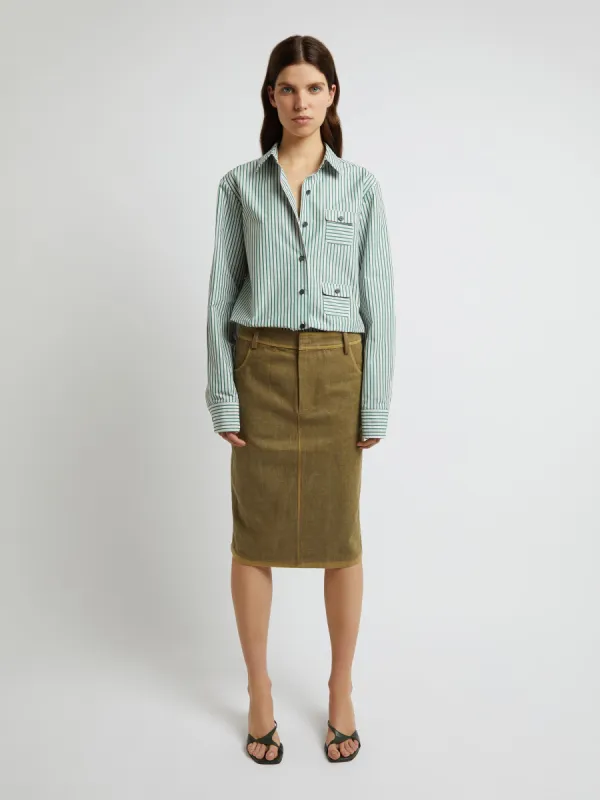 Chimaera Deconstruct Denim Skirt made by Christopher Esber