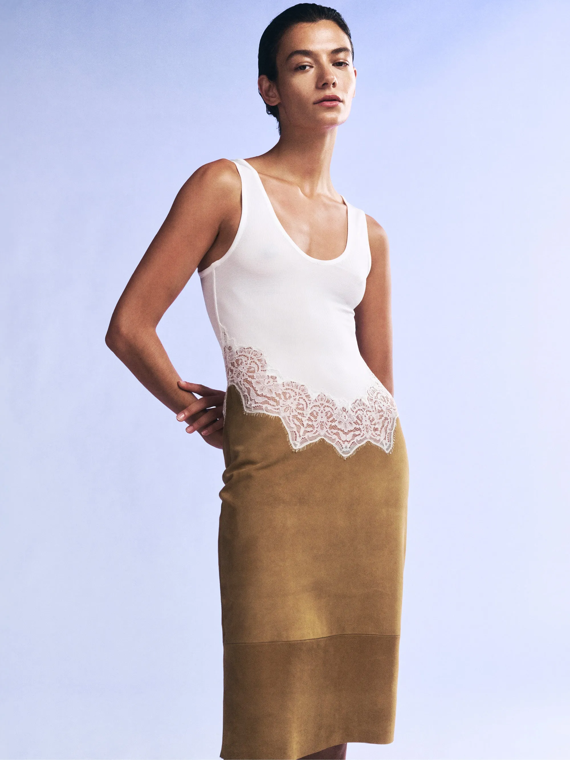 Ribbed Suede Tank Dress sold by Christopher Esber product image thumbnail 2