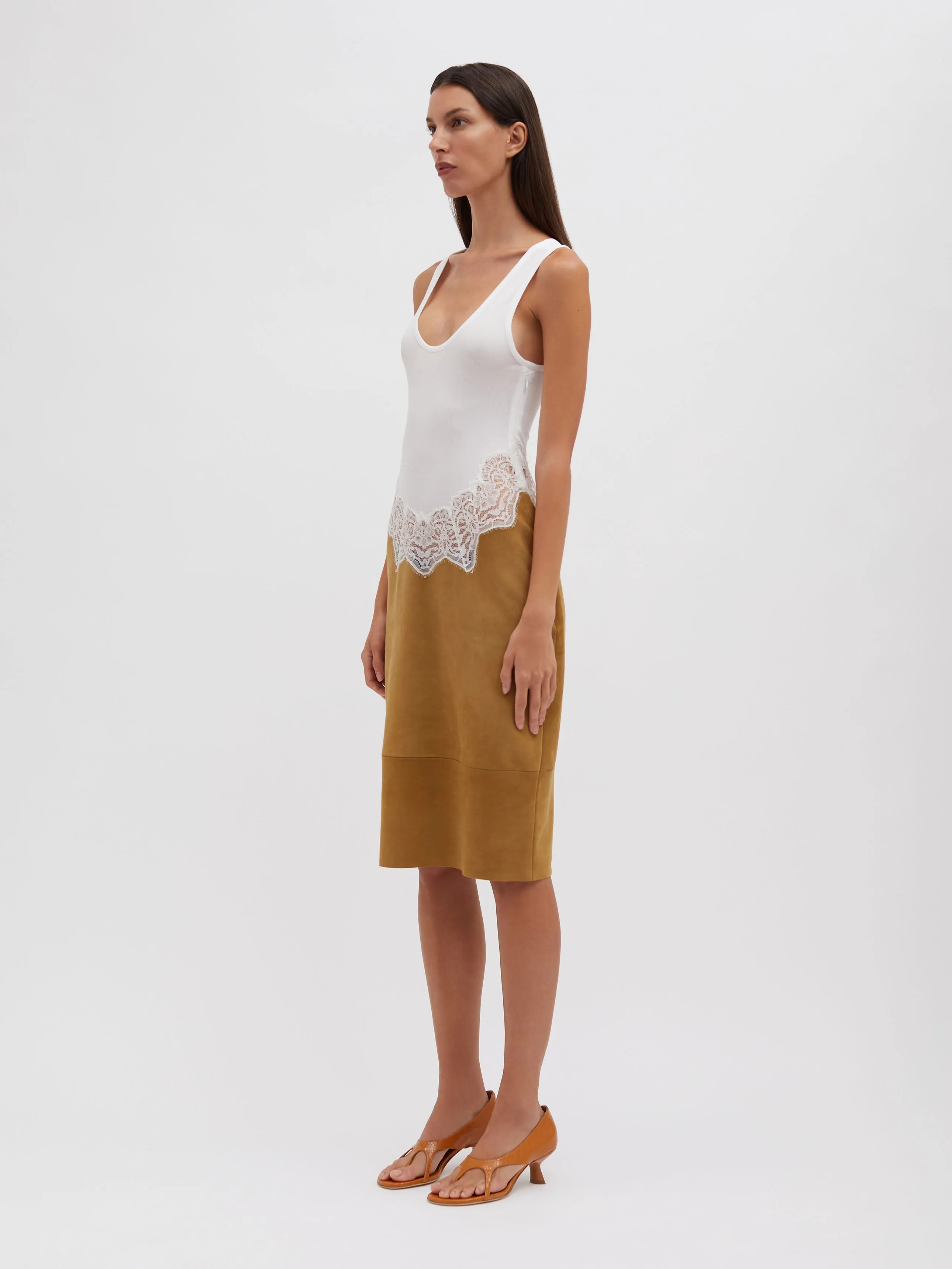 Ribbed Suede Tank Dress sold by Christopher Esber product image thumbnail 4