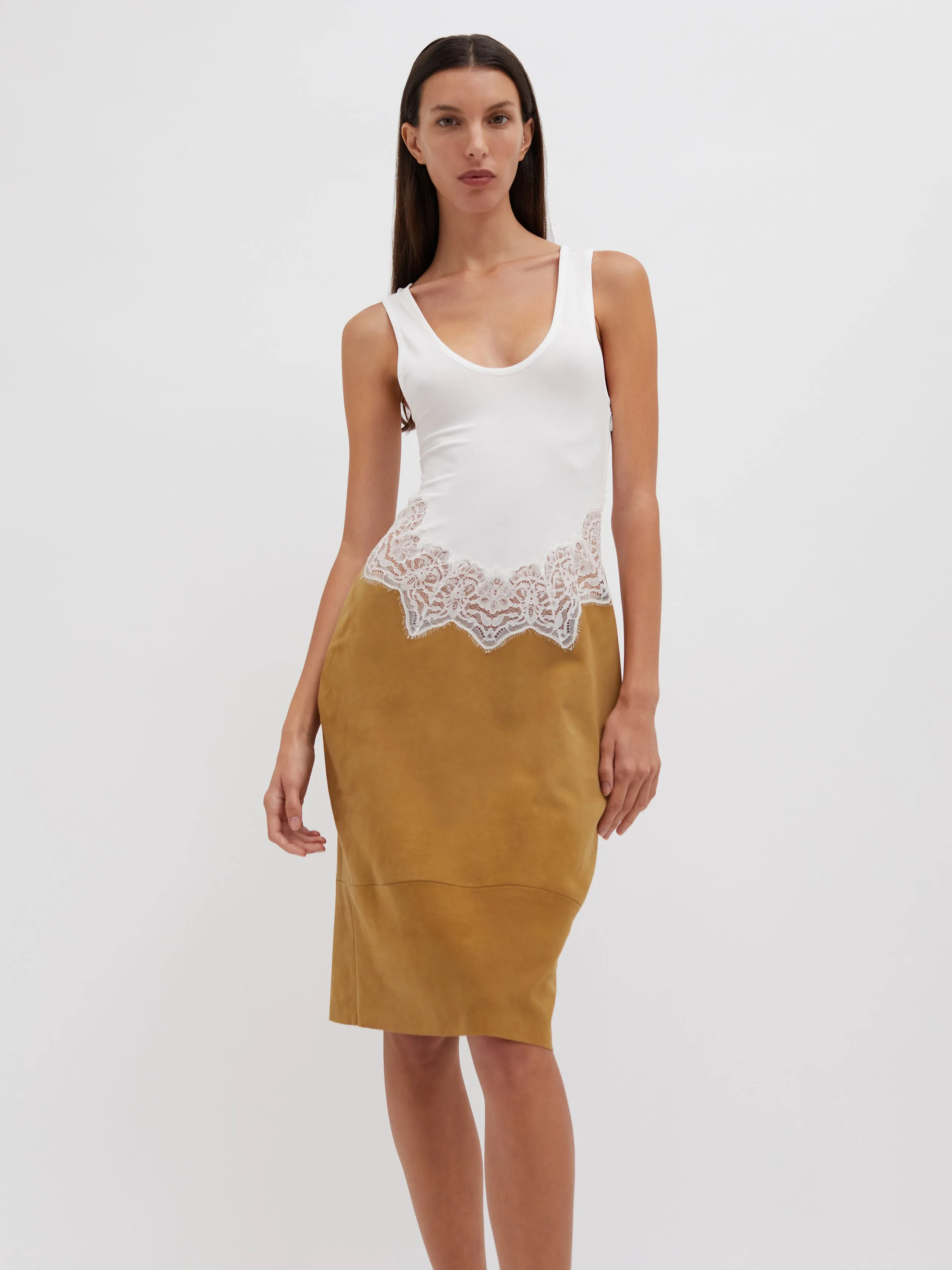 Ribbed Suede Tank Dress sold by Christopher Esber product image thumbnail 3