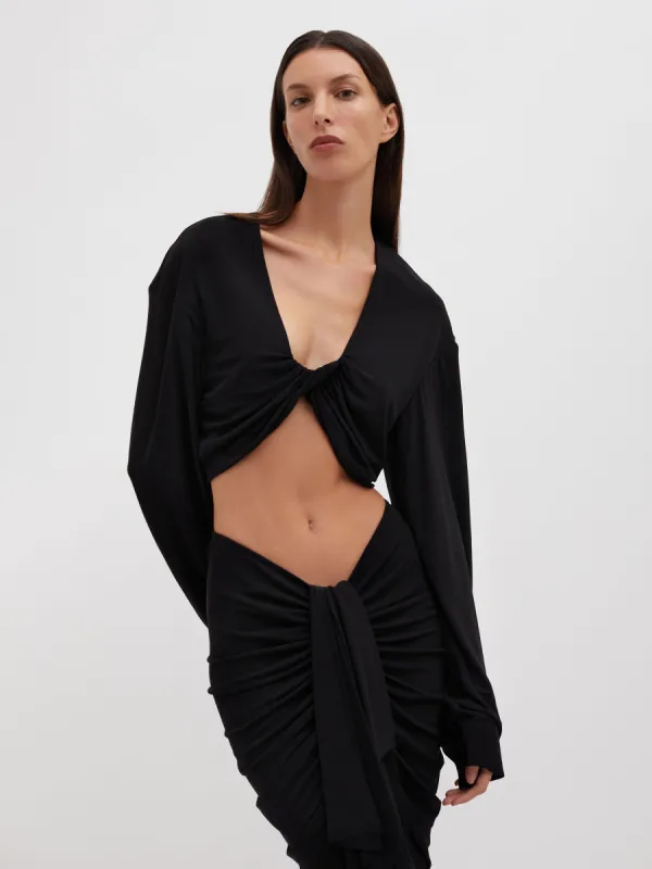 Vivenda Drape Long Sleeve Top sold by Christopher Esber