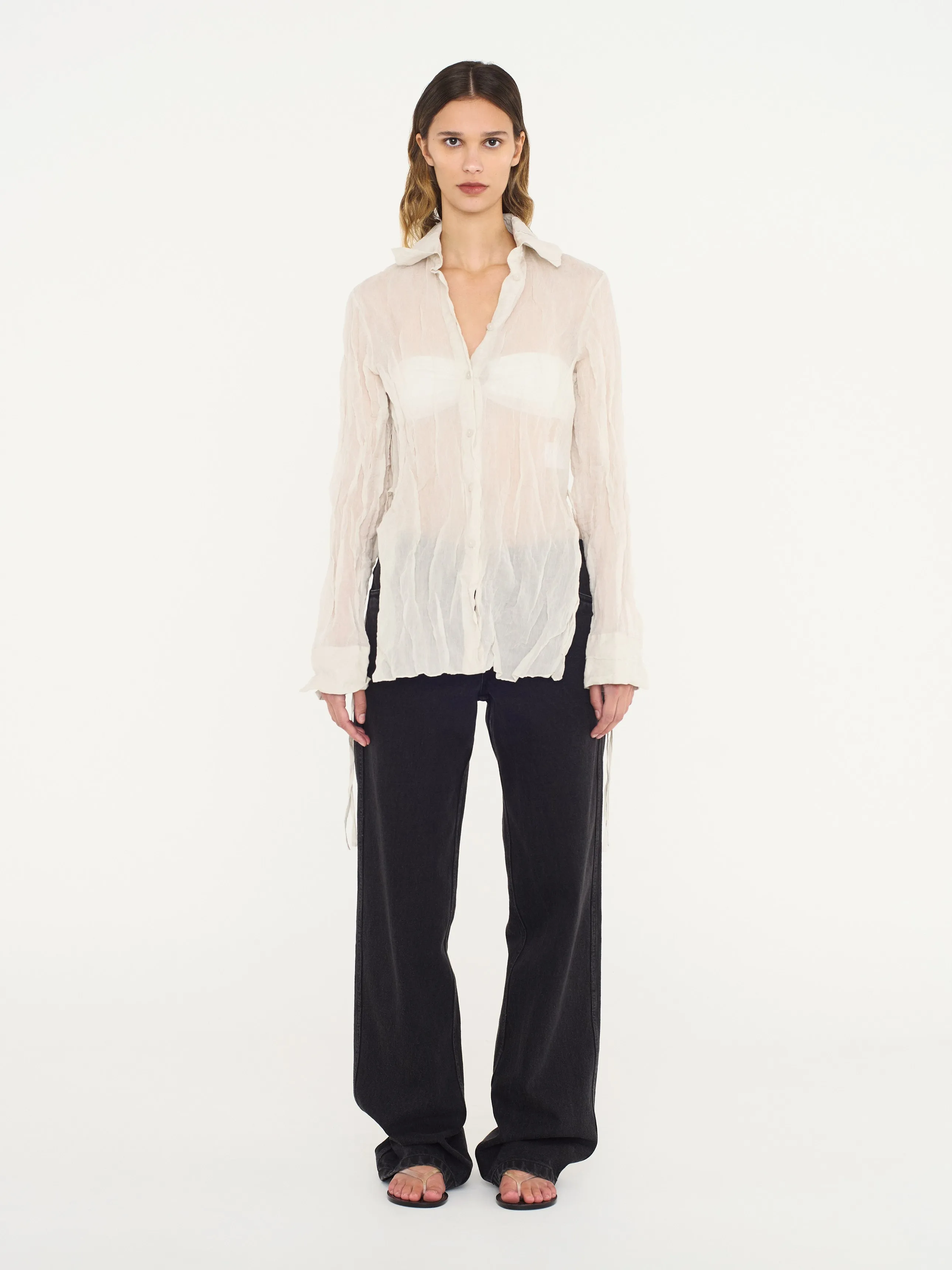 Crushed Side Tie Shirt sold by Christopher Esber product image thumbnail 5