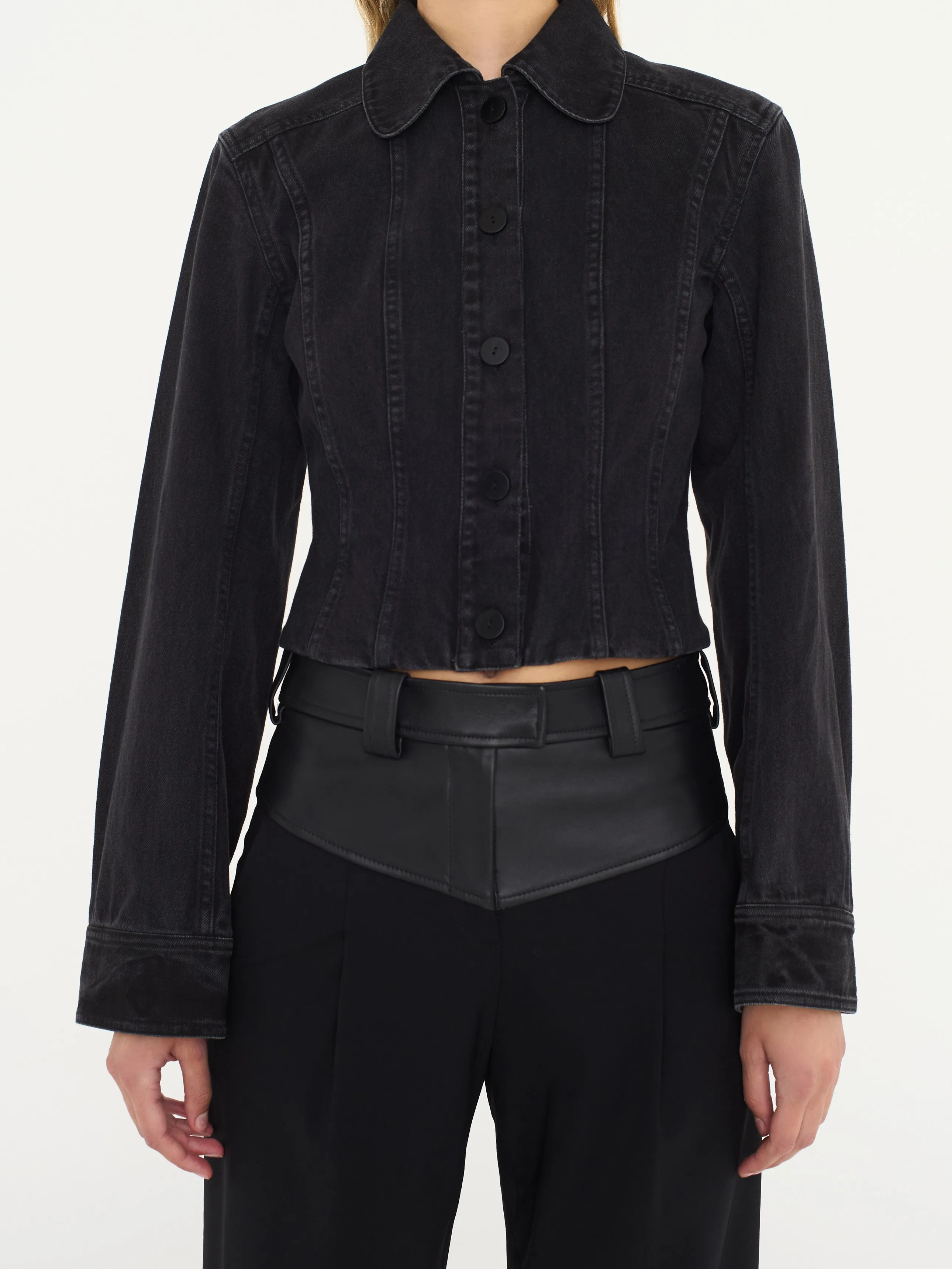 Cinched Denim Jacket sold by Christopher Esber