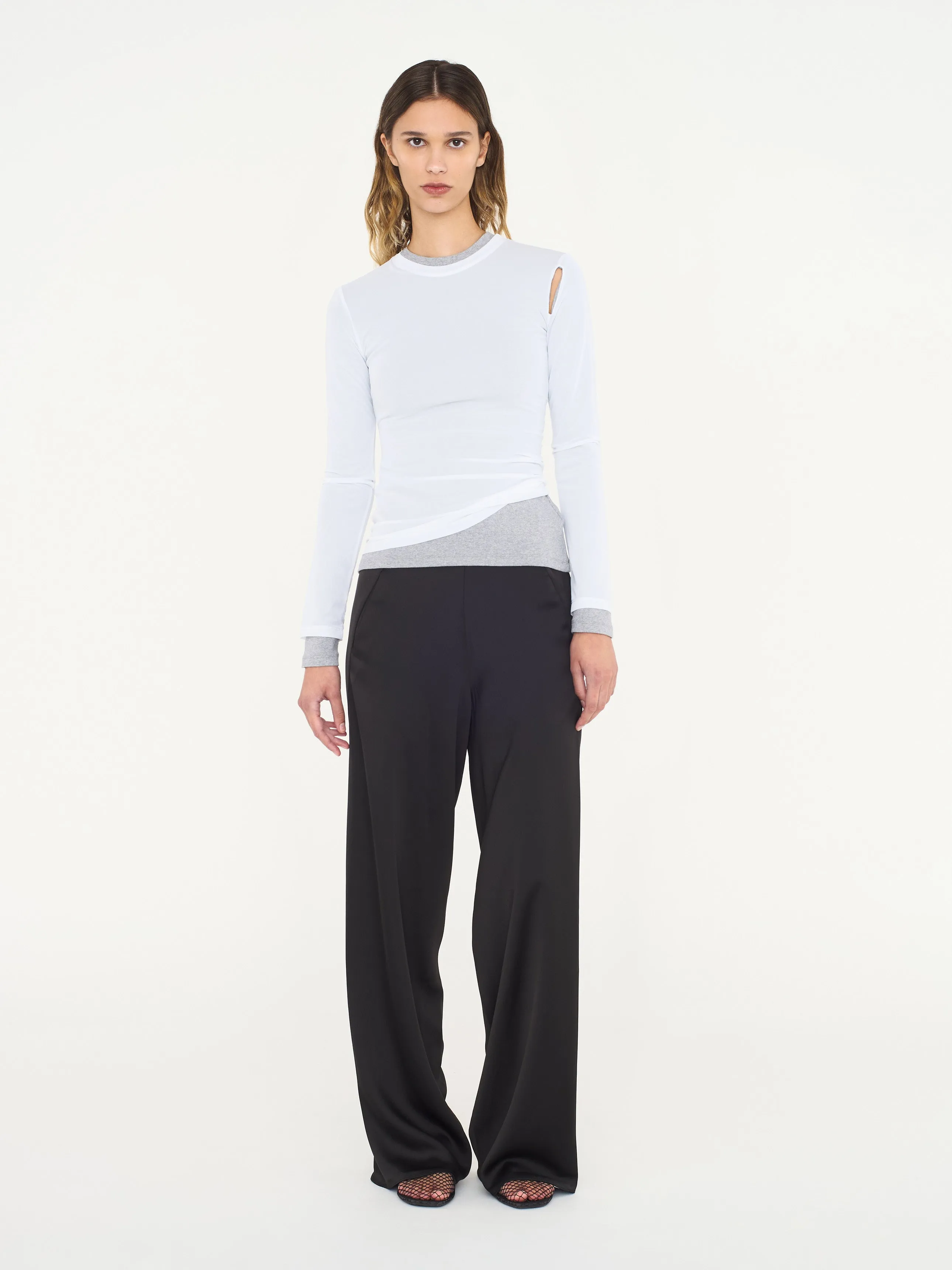 Sheer Overlay Peephole Rib Top sold by Christopher Esber product image thumbnail 2