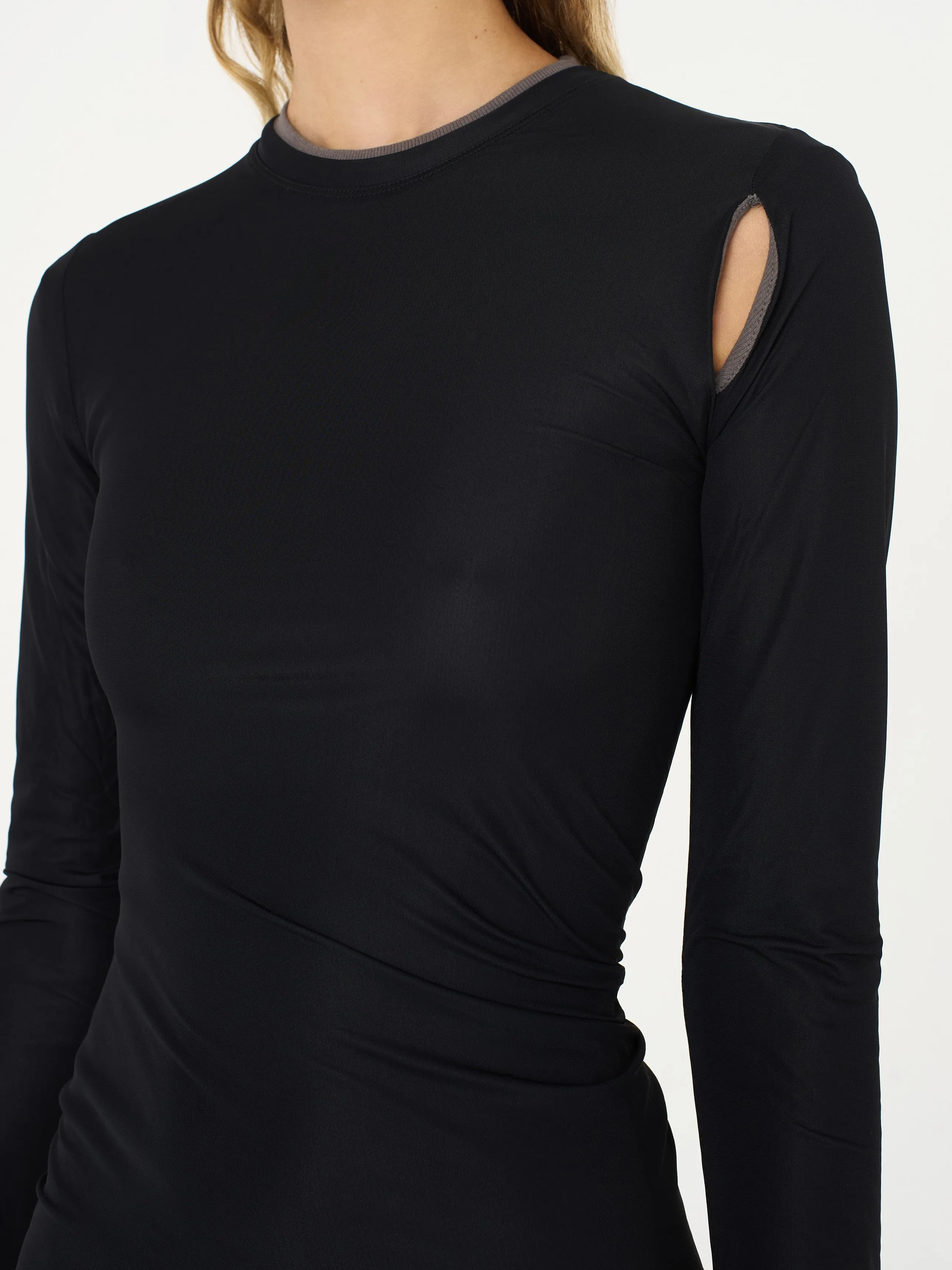 Sheer Overlay Peephole Rib Dress sold by Christopher Esber product image thumbnail 4