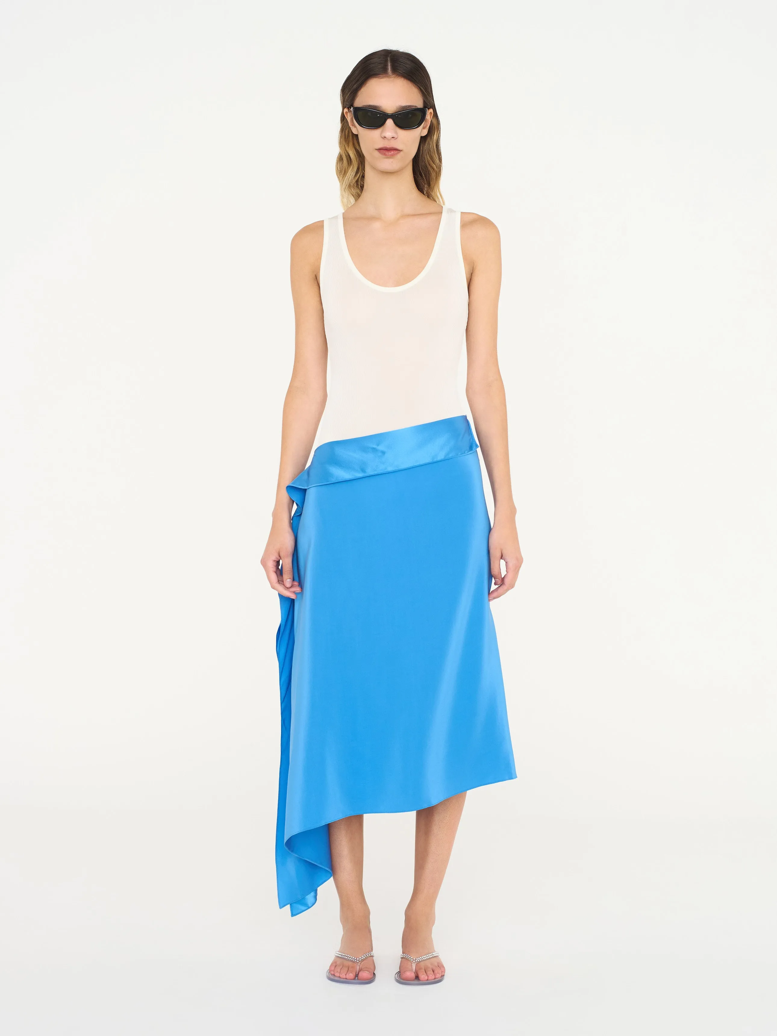Crosscut Floating Silk Skirt sold by Christopher Esber