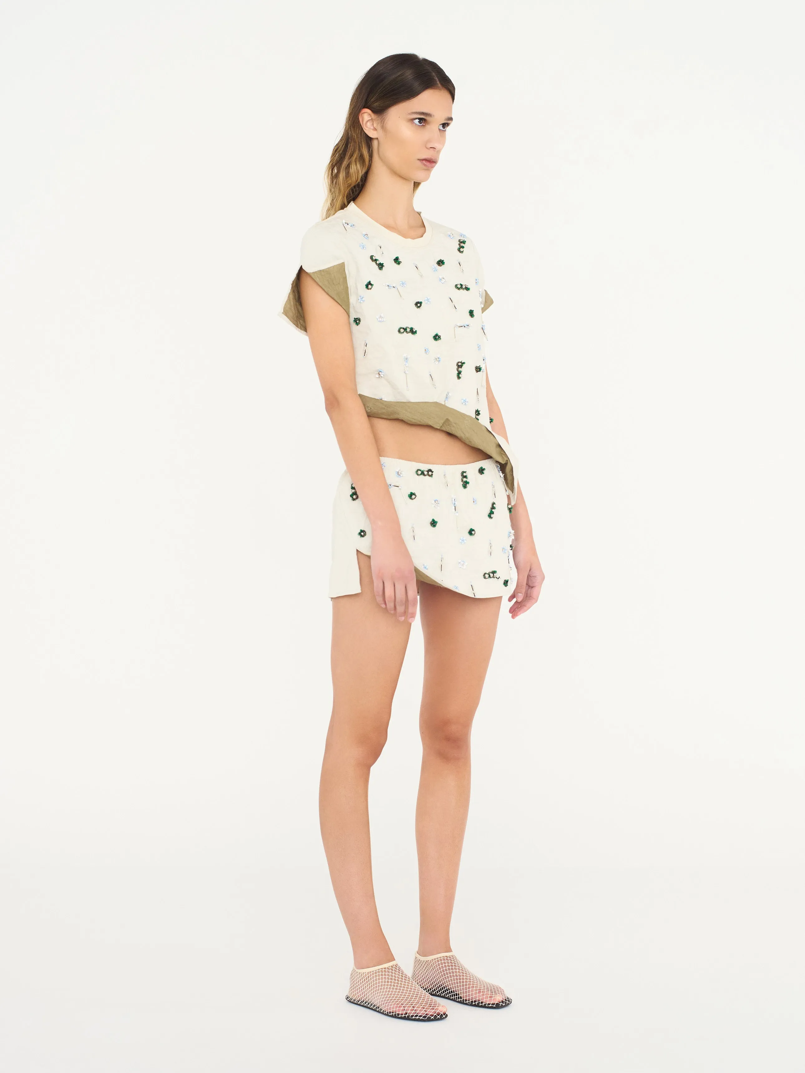 Embla Beaded Crushed Micro Skirt sold by Christopher Esber product image thumbnail 3