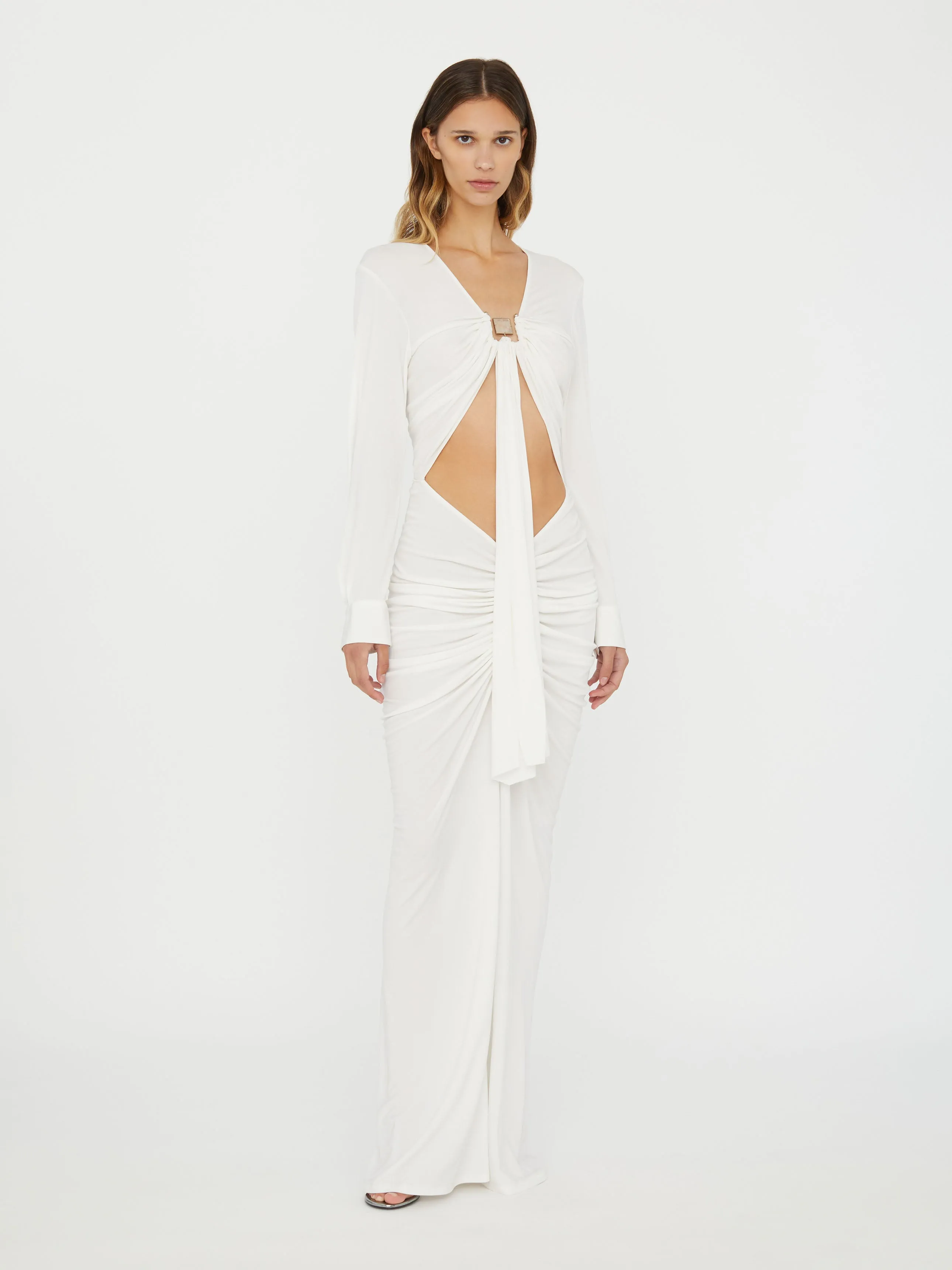 Bezel Quartz Disconnect Long Sleeve Dress sold by Christopher Esber product image thumbnail 5