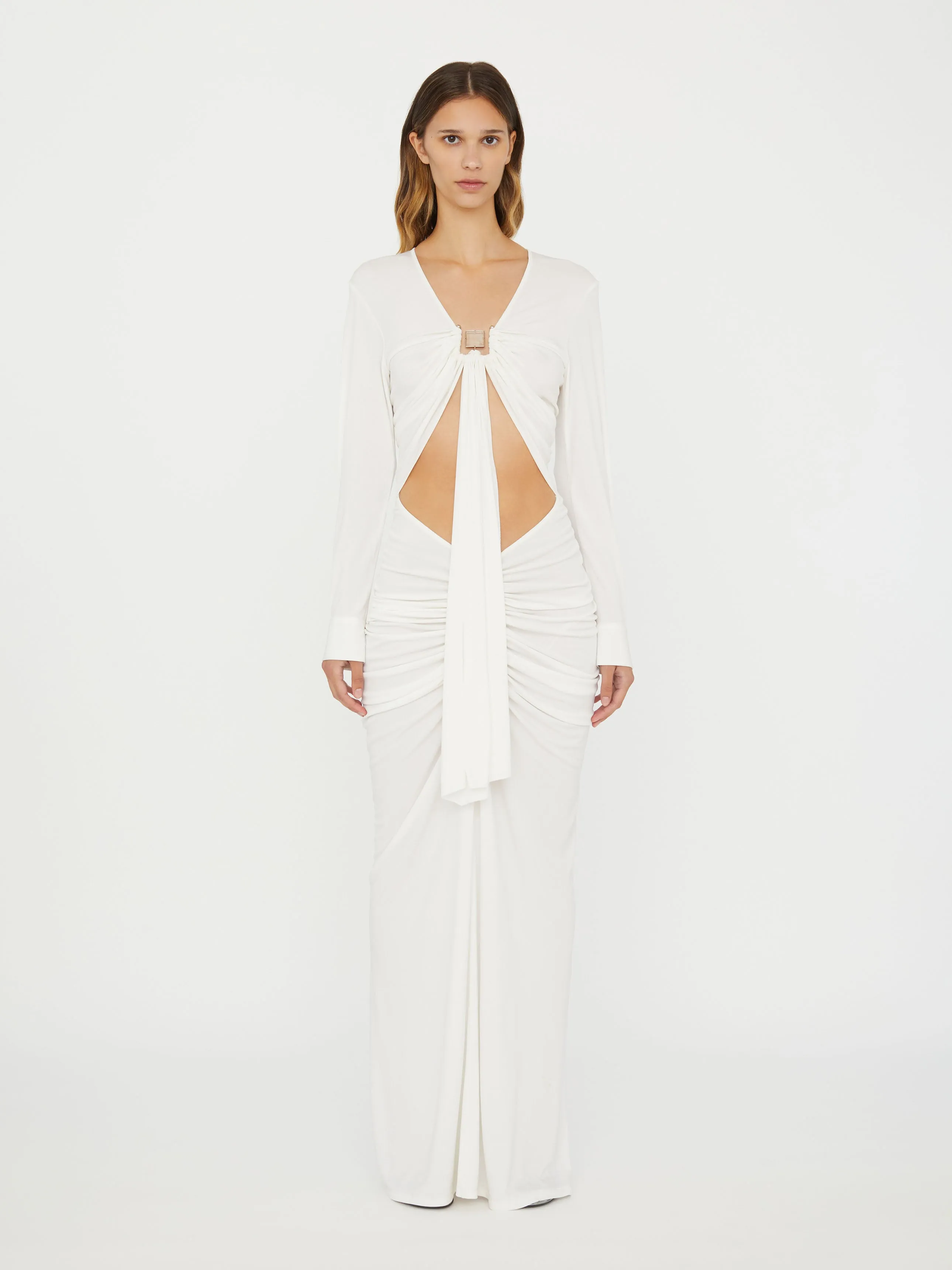 Bezel Quartz Disconnect Long Sleeve Dress sold by Christopher Esber