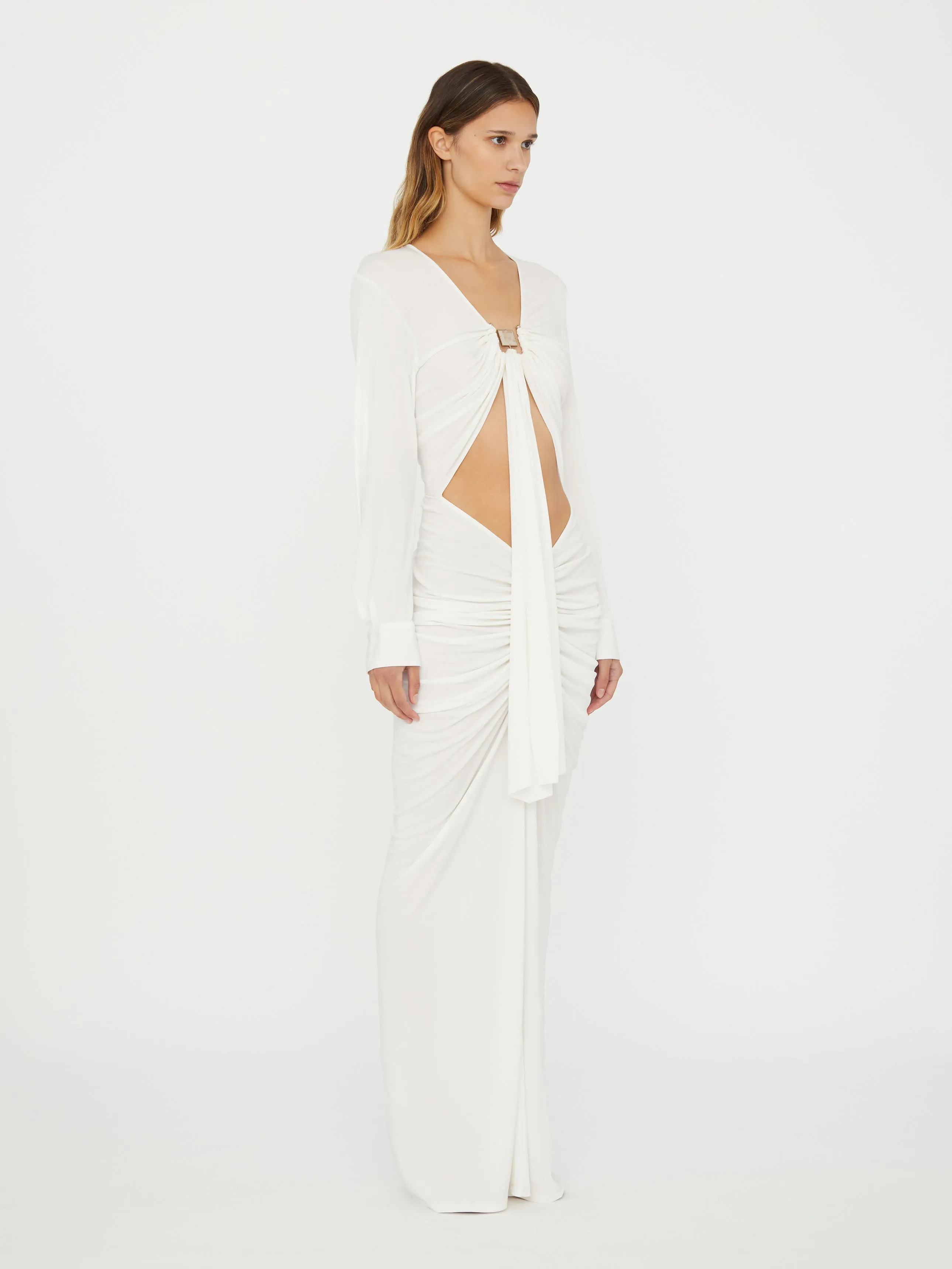 Bezel Quartz Disconnect Long Sleeve Dress sold by Christopher Esber product image thumbnail 3