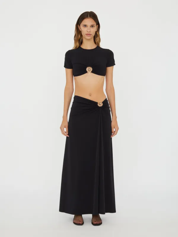 Ruched Orbit Split Skirt made by Christopher Esber