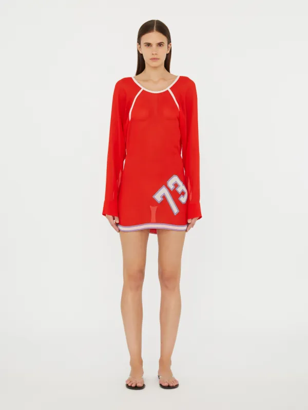 Varsity Raglan Silk Tunic sold by Christopher Esber