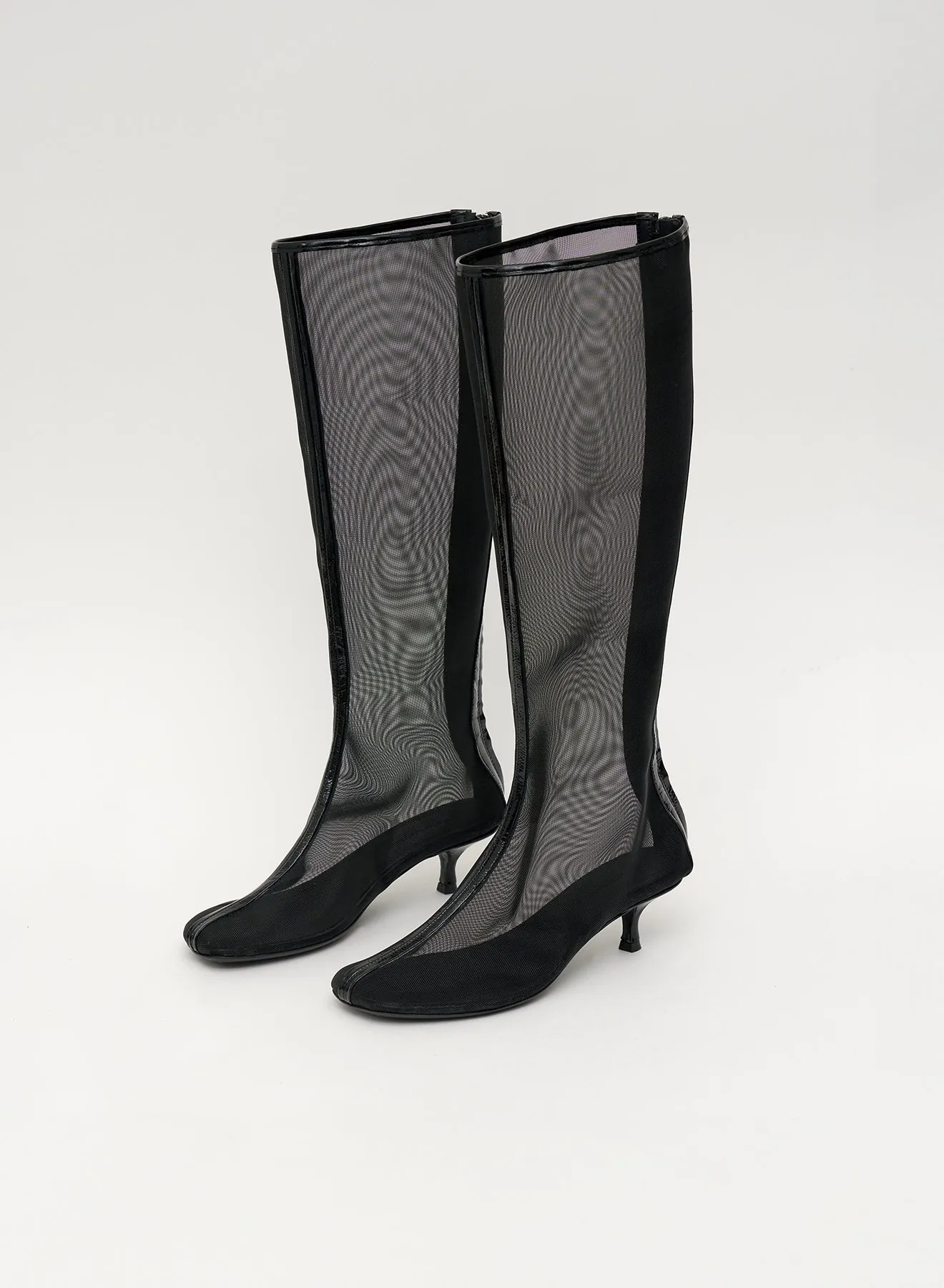 Sheer Mesh High Kitten Boot sold by Christopher Esber