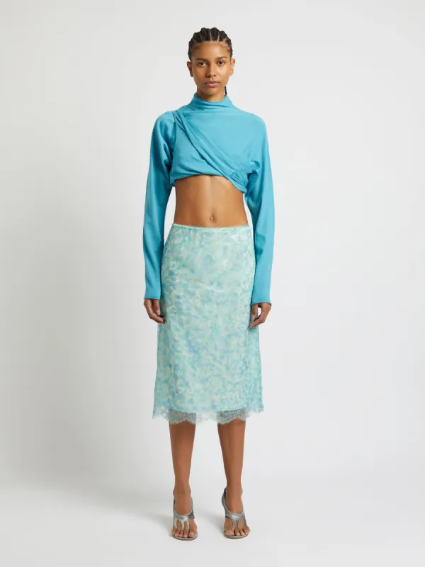 Laminated Lace Skirt sold by Christopher Esber