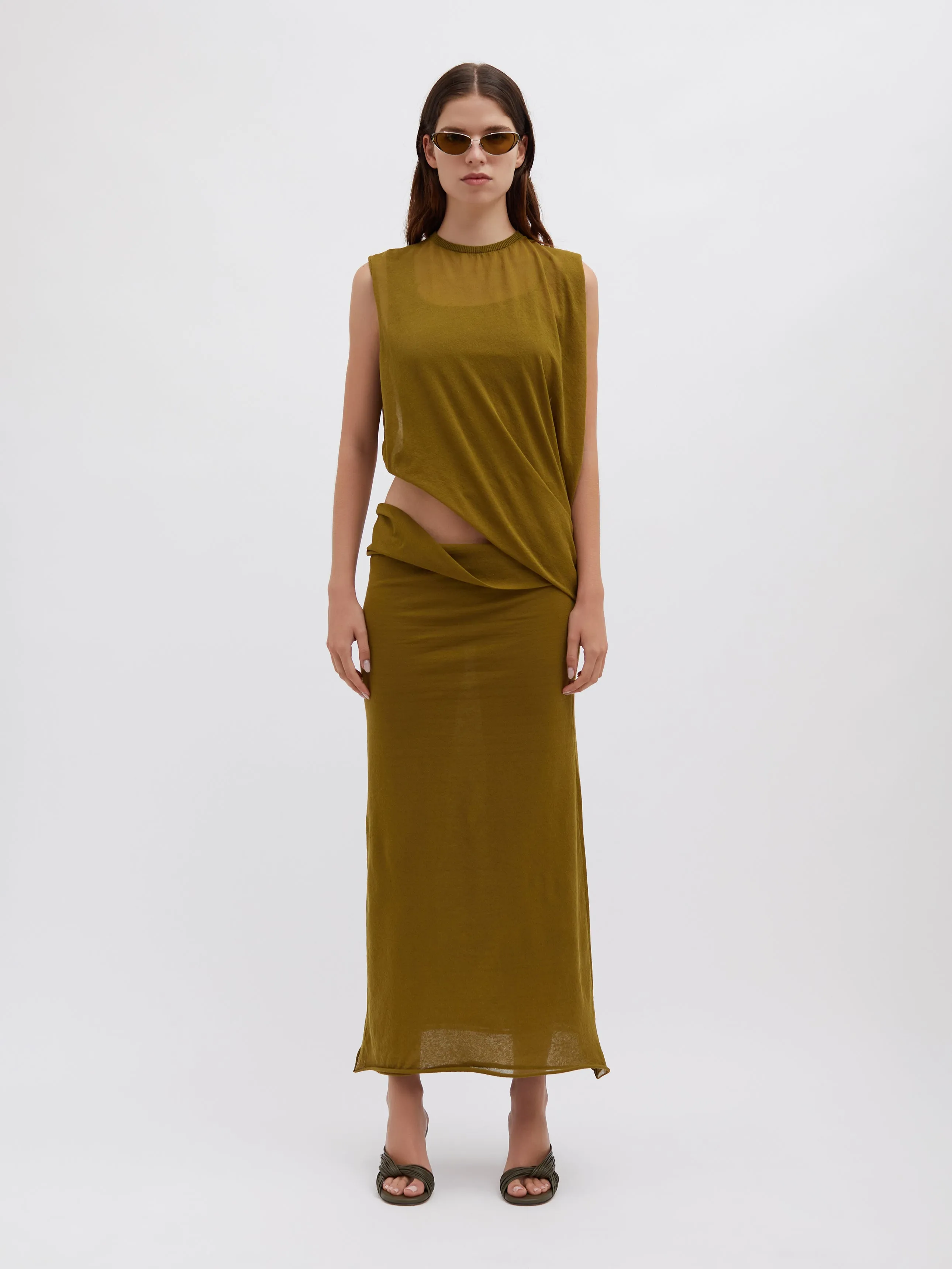 SIide Drape Tee Dress sold by Christopher Esber