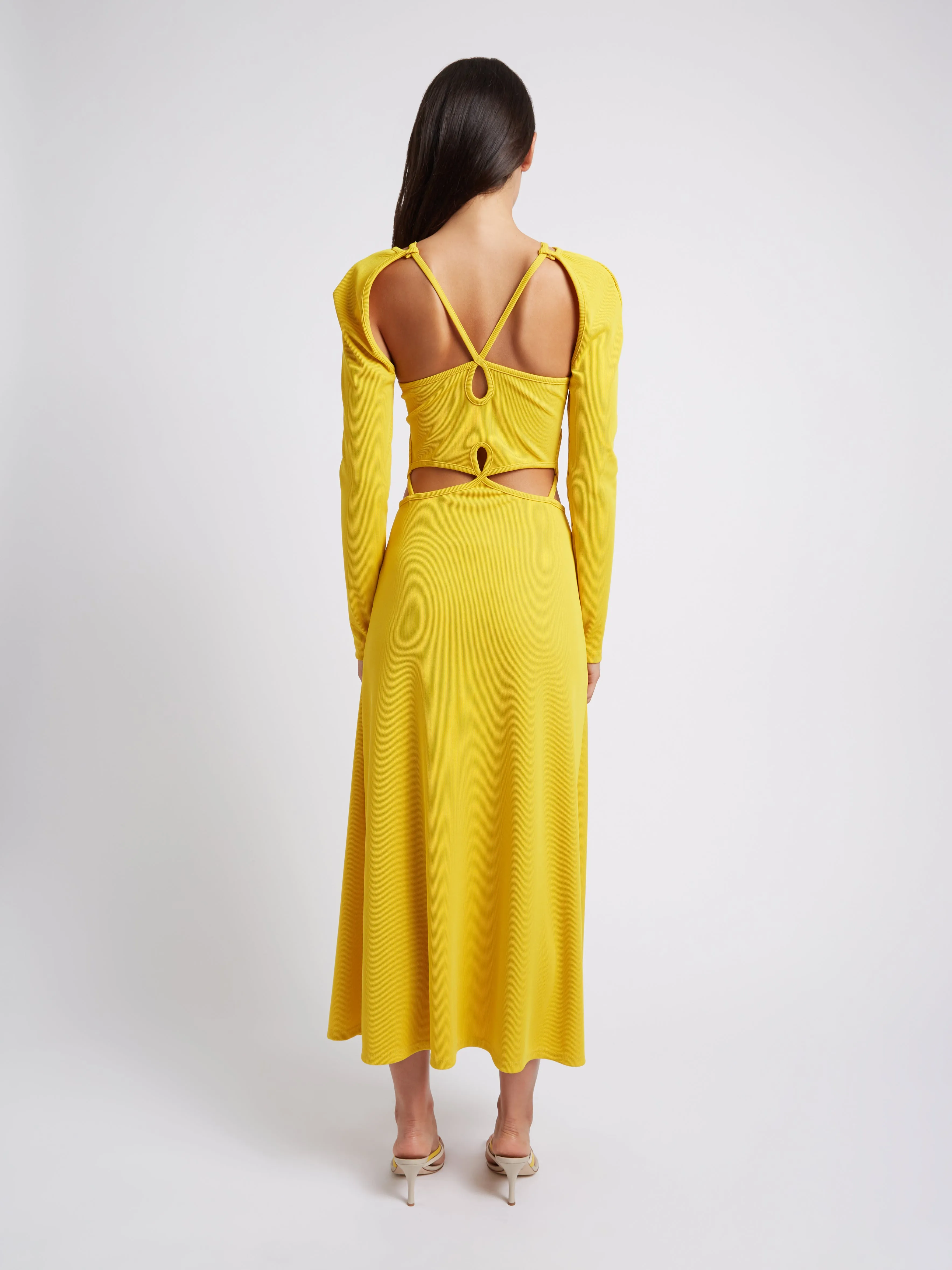 Looped Cutaway Long Sleeve Dress sold by Christopher Esber product image thumbnail 3