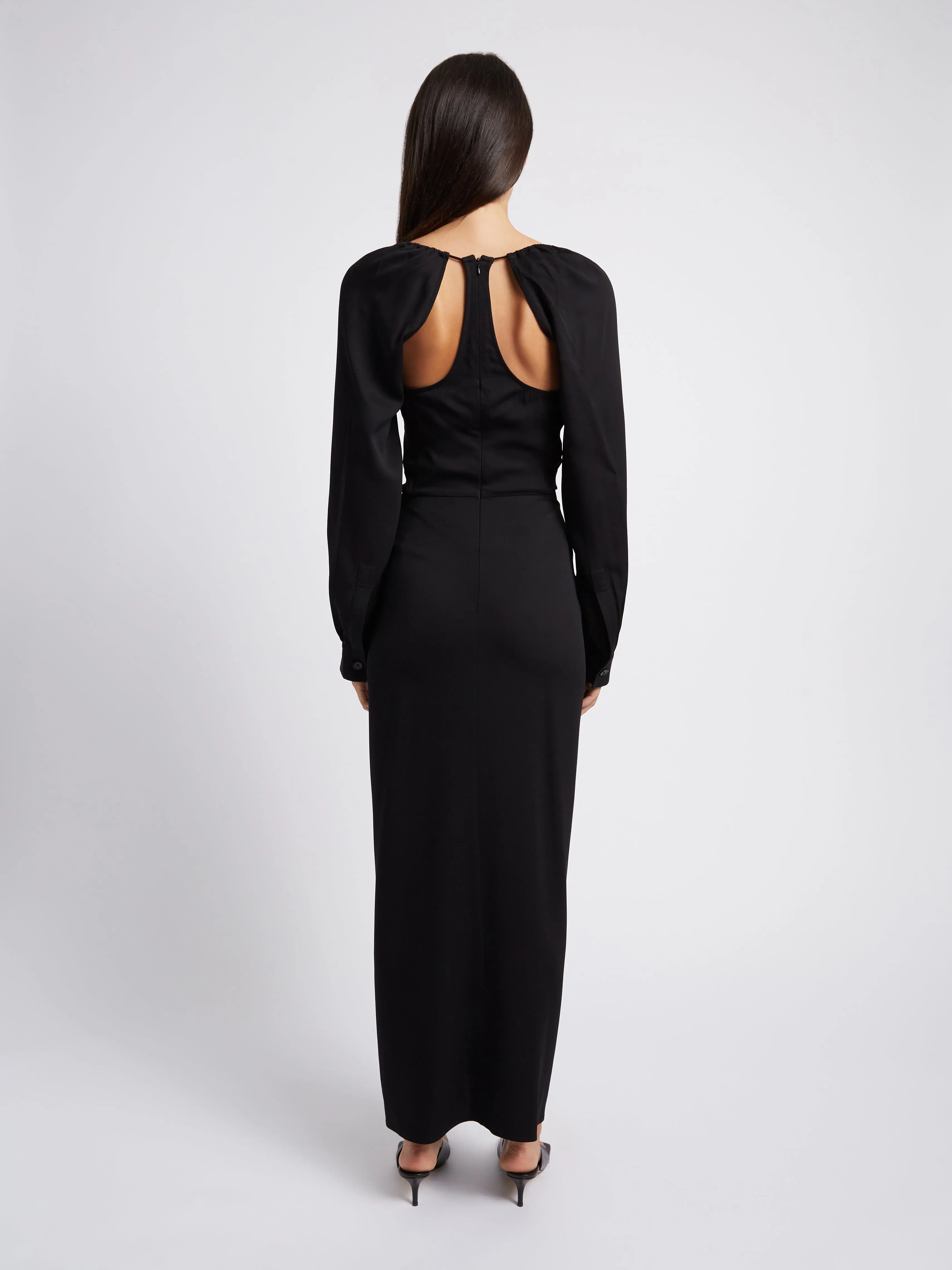 Multi Panel Ruched Floating Sleeve Tie Dress sold by Christopher Esber product image thumbnail 2