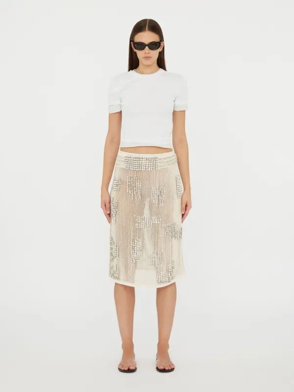 Crystal Collage Skirt made by Christopher Esber