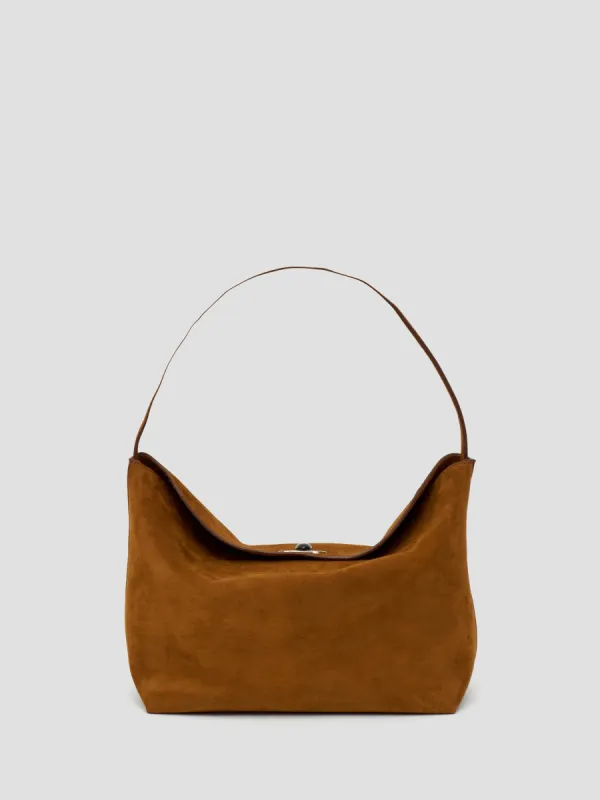 Turnlock Suede Shoulder Bag sold by Christopher Esber