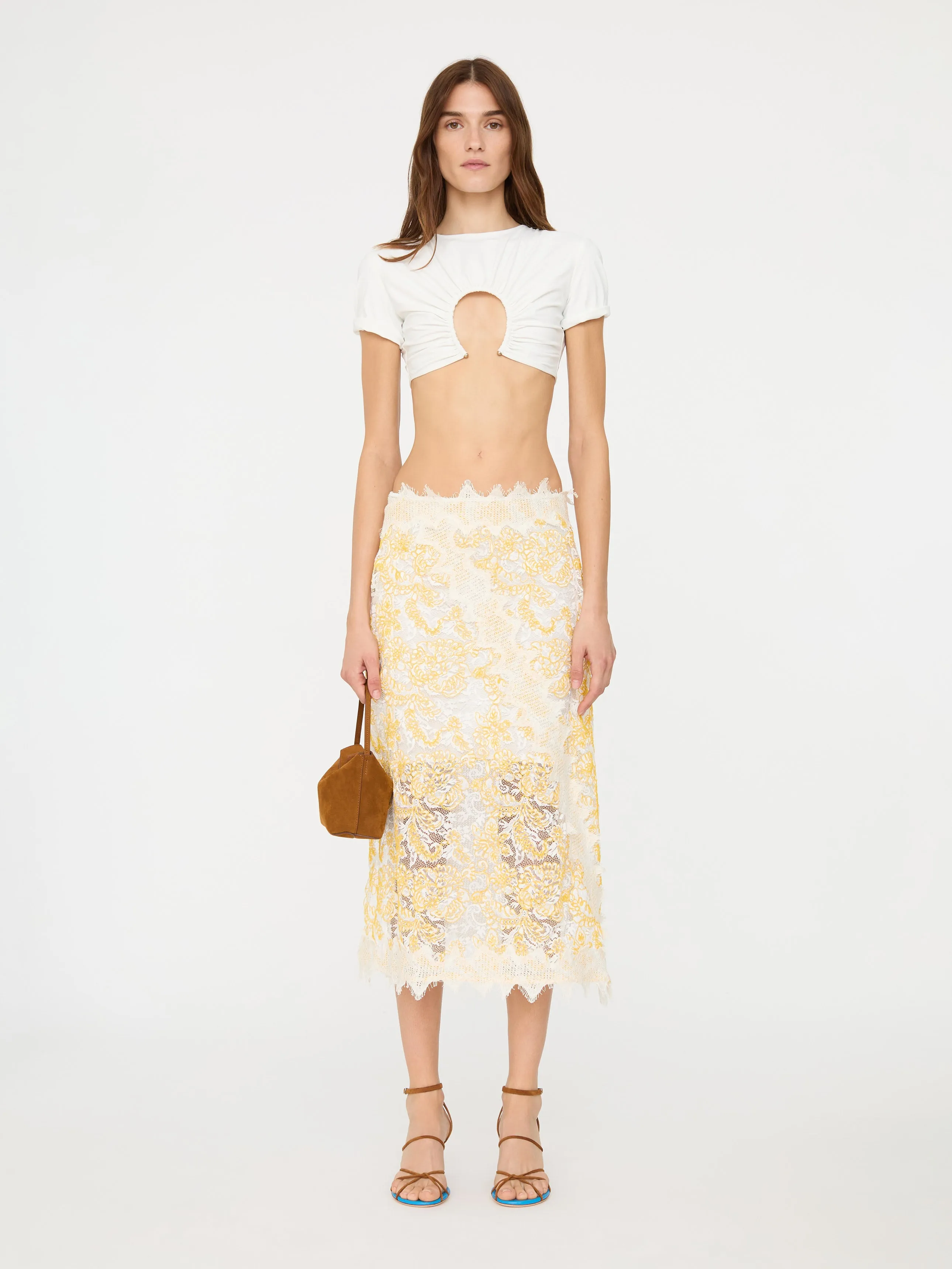 Floating Lace Midi Skirt sold by Christopher Esber product image thumbnail 5