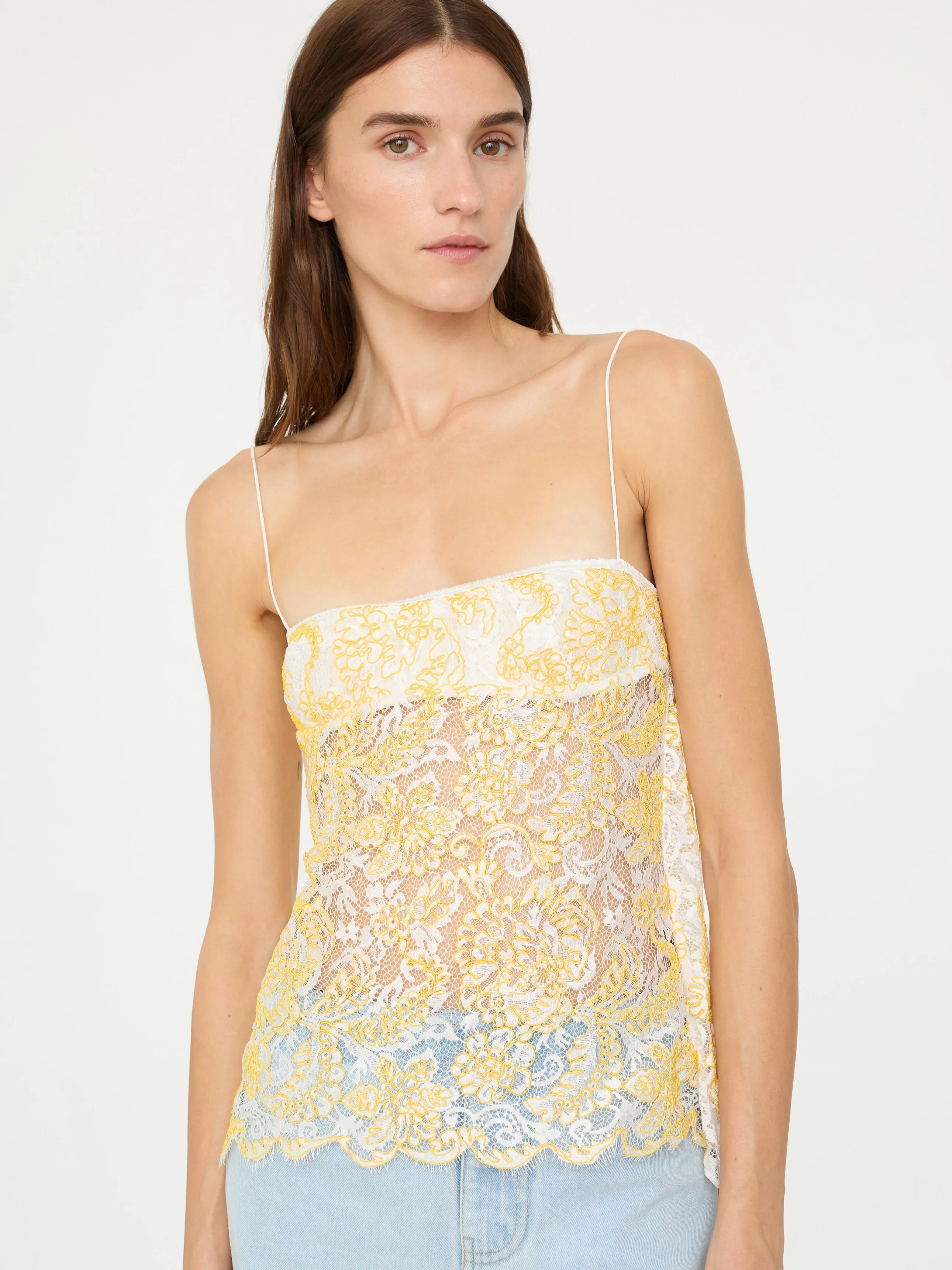Floating Lace Balconette Cami sold by Christopher Esber
