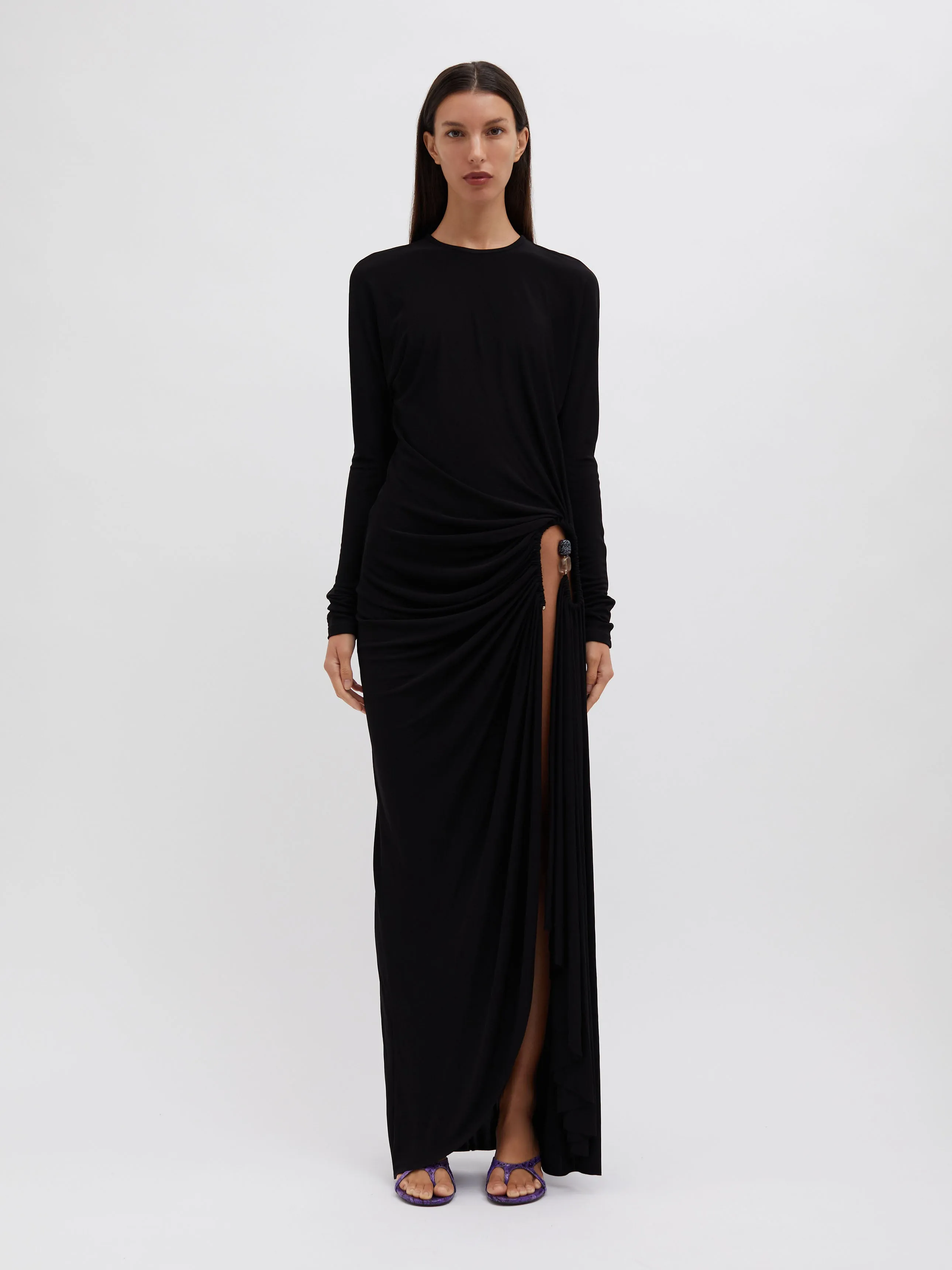 Helix Crystal Stone Long Sleeve Dress sold by Christopher Esber product image thumbnail 3