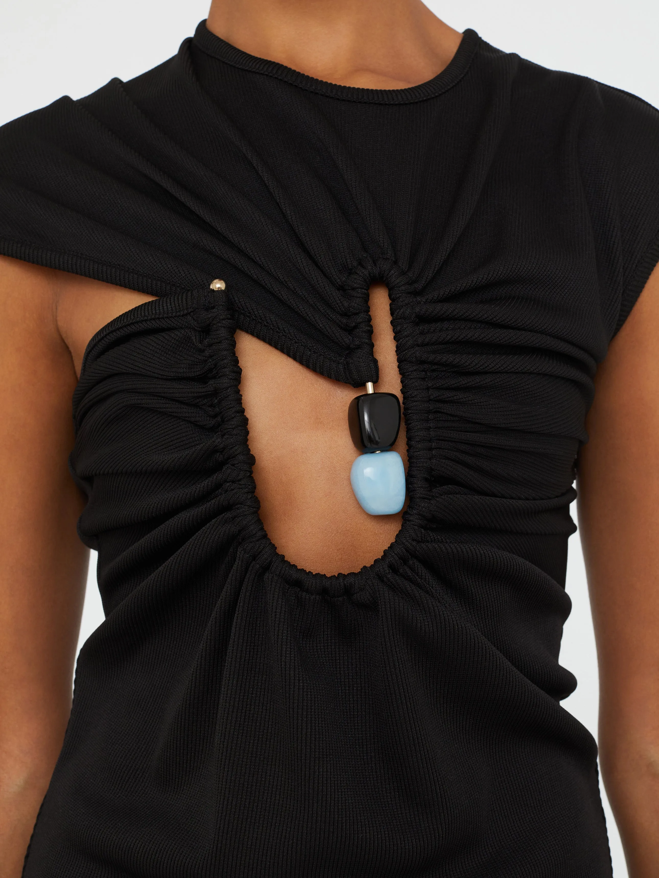 Helix Crystal Ribbed Tee sold by Christopher Esber