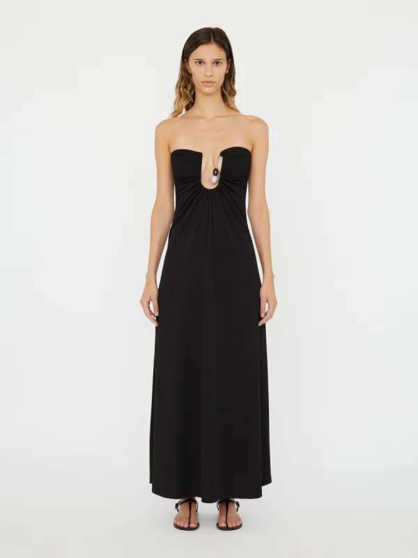 Helix Crystal Ribbed Strapless Dress sold by Christopher Esber