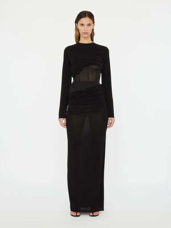 Coiled Jersey Corseted Skirt made by Christopher Esber