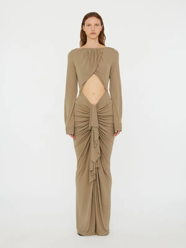 Bateau Drape Disconnect Dress sold by Christopher Esber