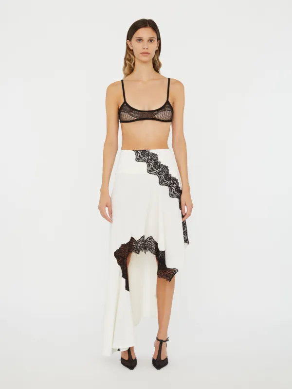 Verner Lace Asymmetric Skirt sold by Christopher Esber
