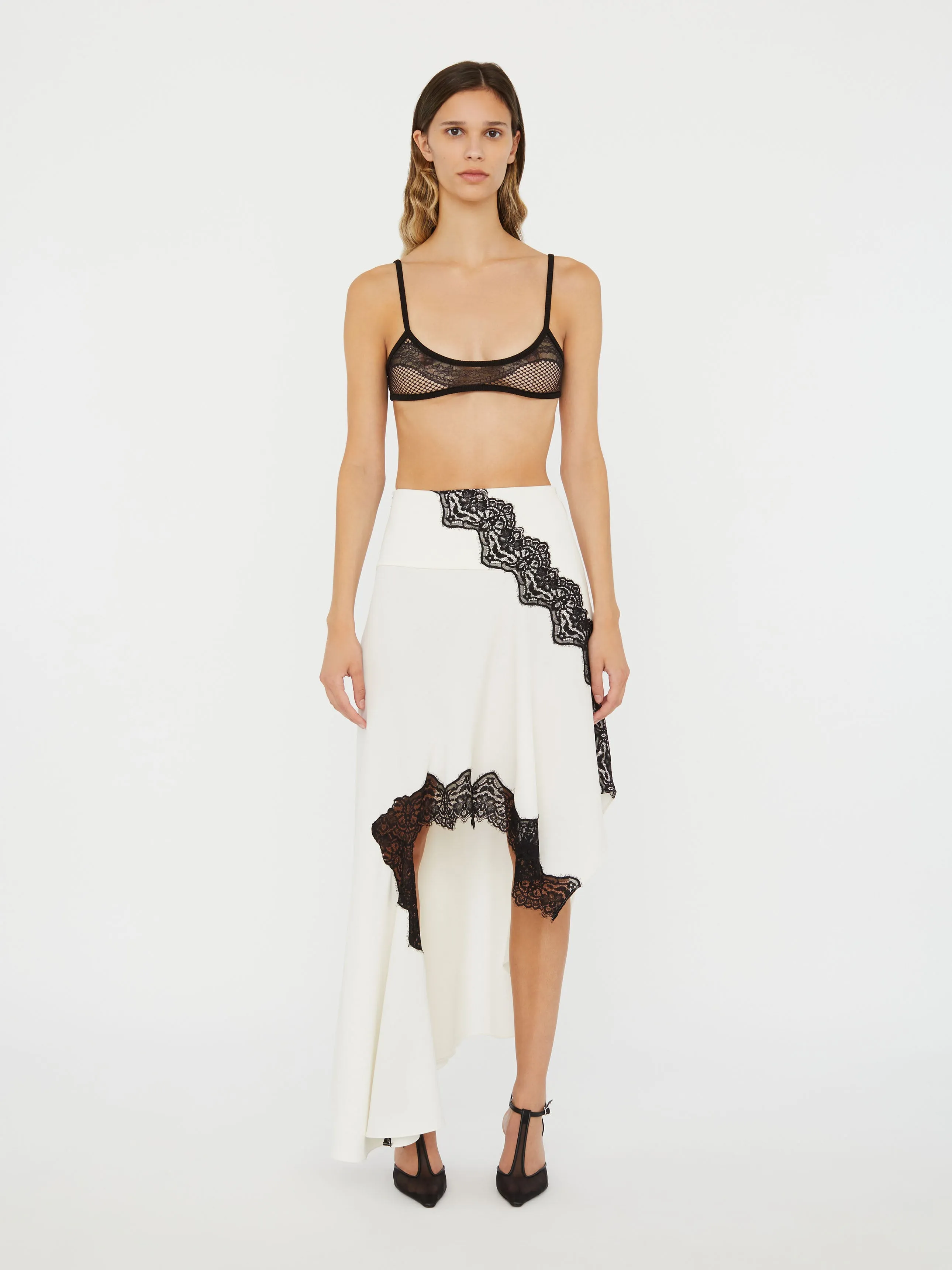 Verner Lace Asymmetric Skirt sold by Christopher Esber