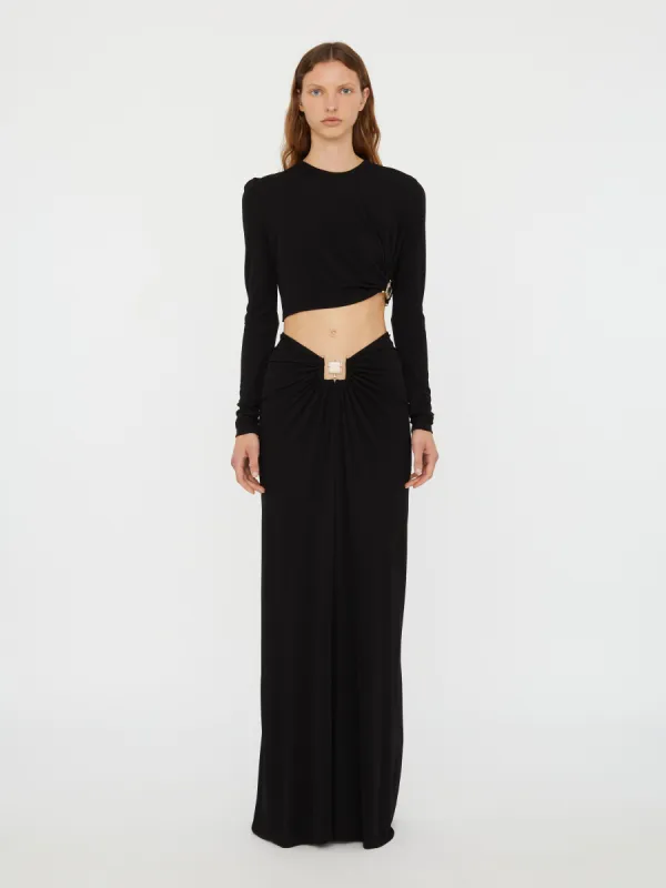 Bezel Quartz Ruched Skirt sold by Christopher Esber