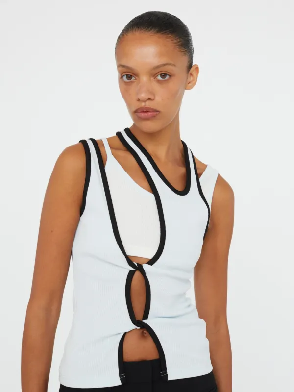 Open Twist Ringer Tank sold by Christopher Esber