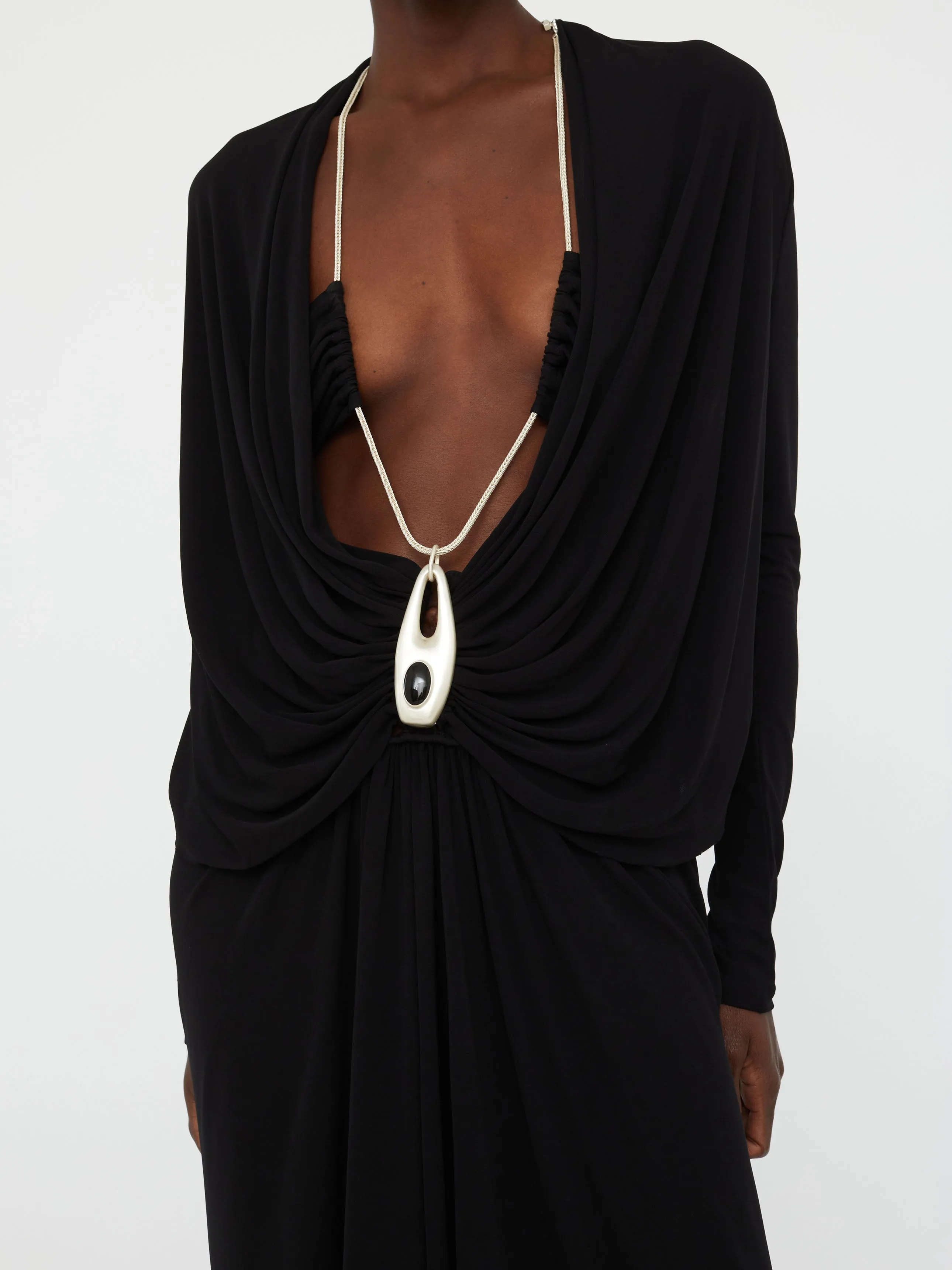 Lavalliere Draped Jersey Long Sleeve Dress sold by Christopher Esber product image thumbnail 2