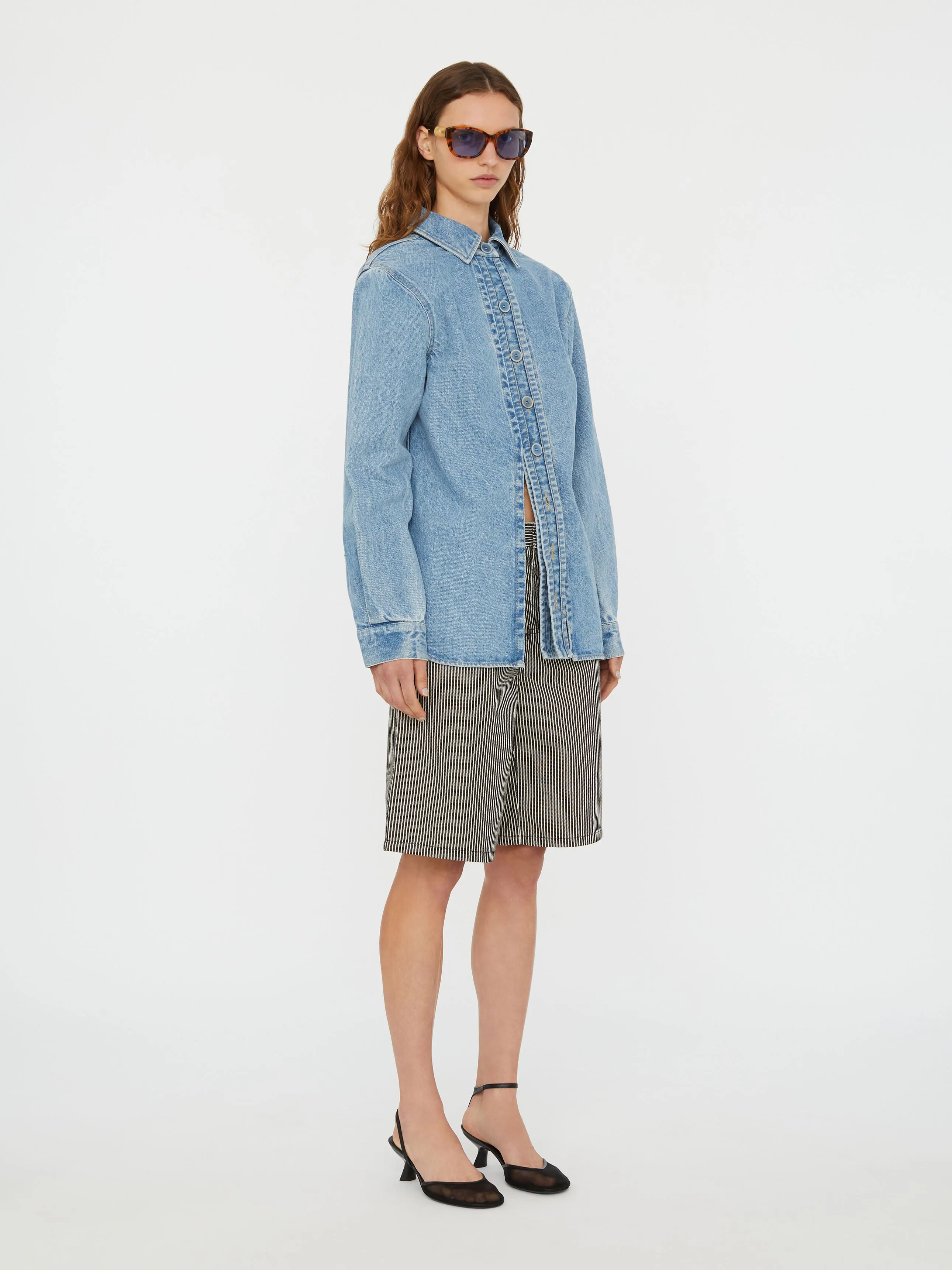 Denim Floating Tab Shirt sold by Christopher Esber product image thumbnail 3