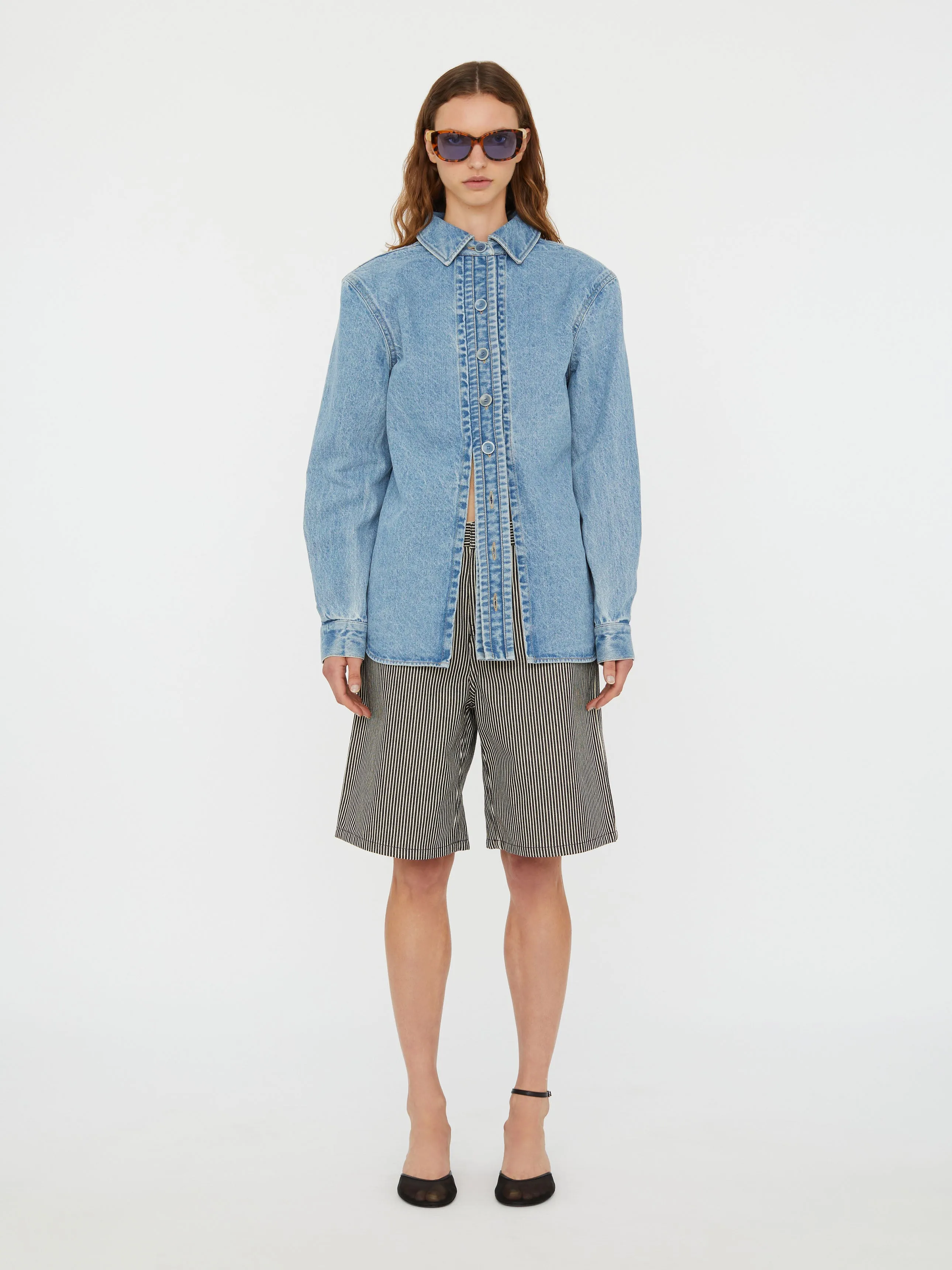 Denim Floating Tab Shirt sold by Christopher Esber product image thumbnail 2