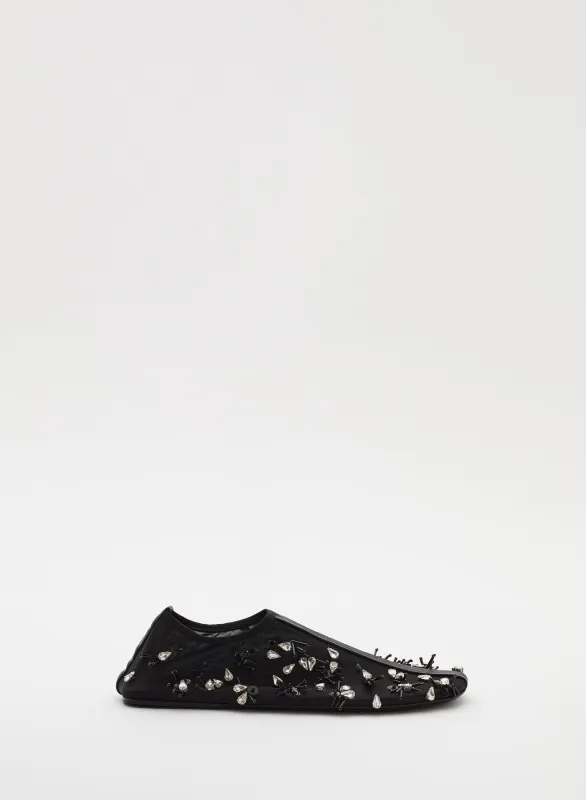 Frosted Beaded Mesh Flat sold by Christopher Esber