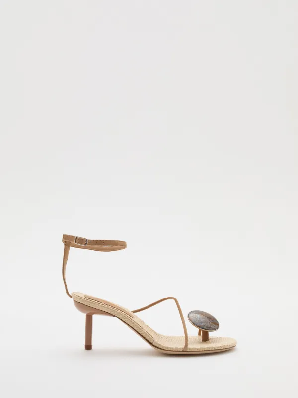 Doma Stoned Raffia Heel sold by Christopher Esber