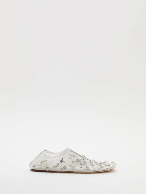 Frosted Beaded Mesh Flat sold by Christopher Esber