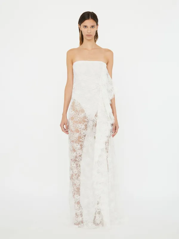 Floating Lace Strapless Gown sold by Christopher Esber