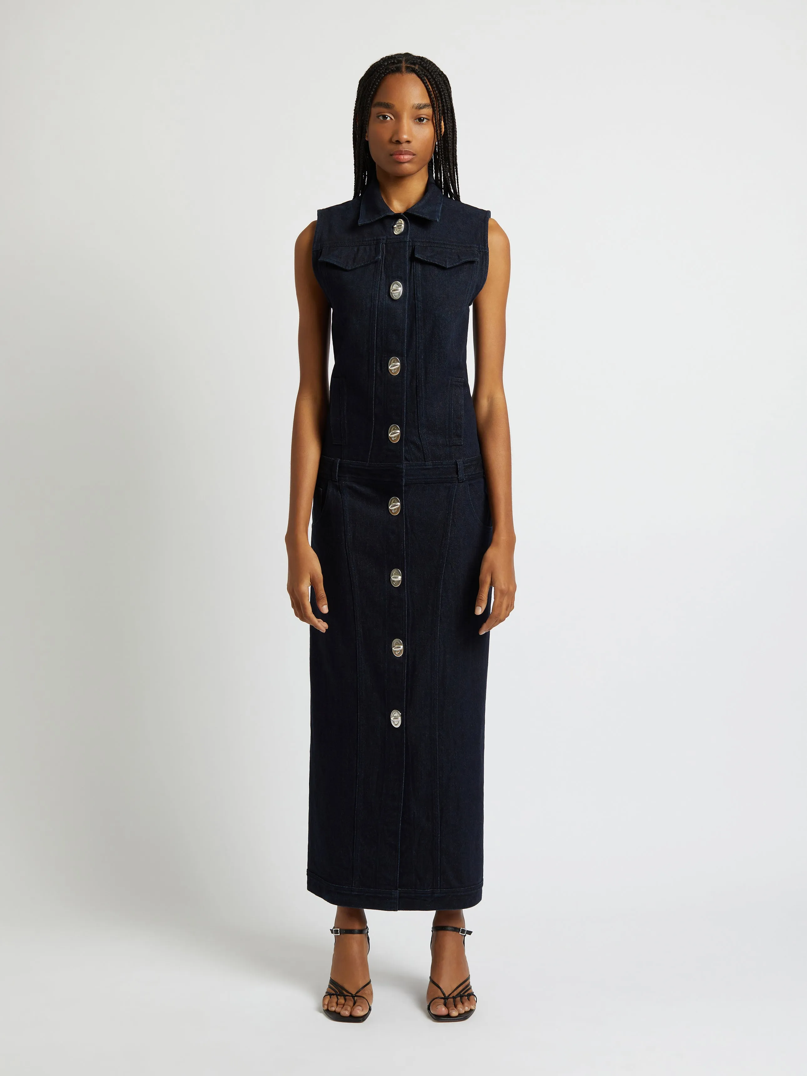 Reconstruct Denim Column Dress sold by Christopher Esber