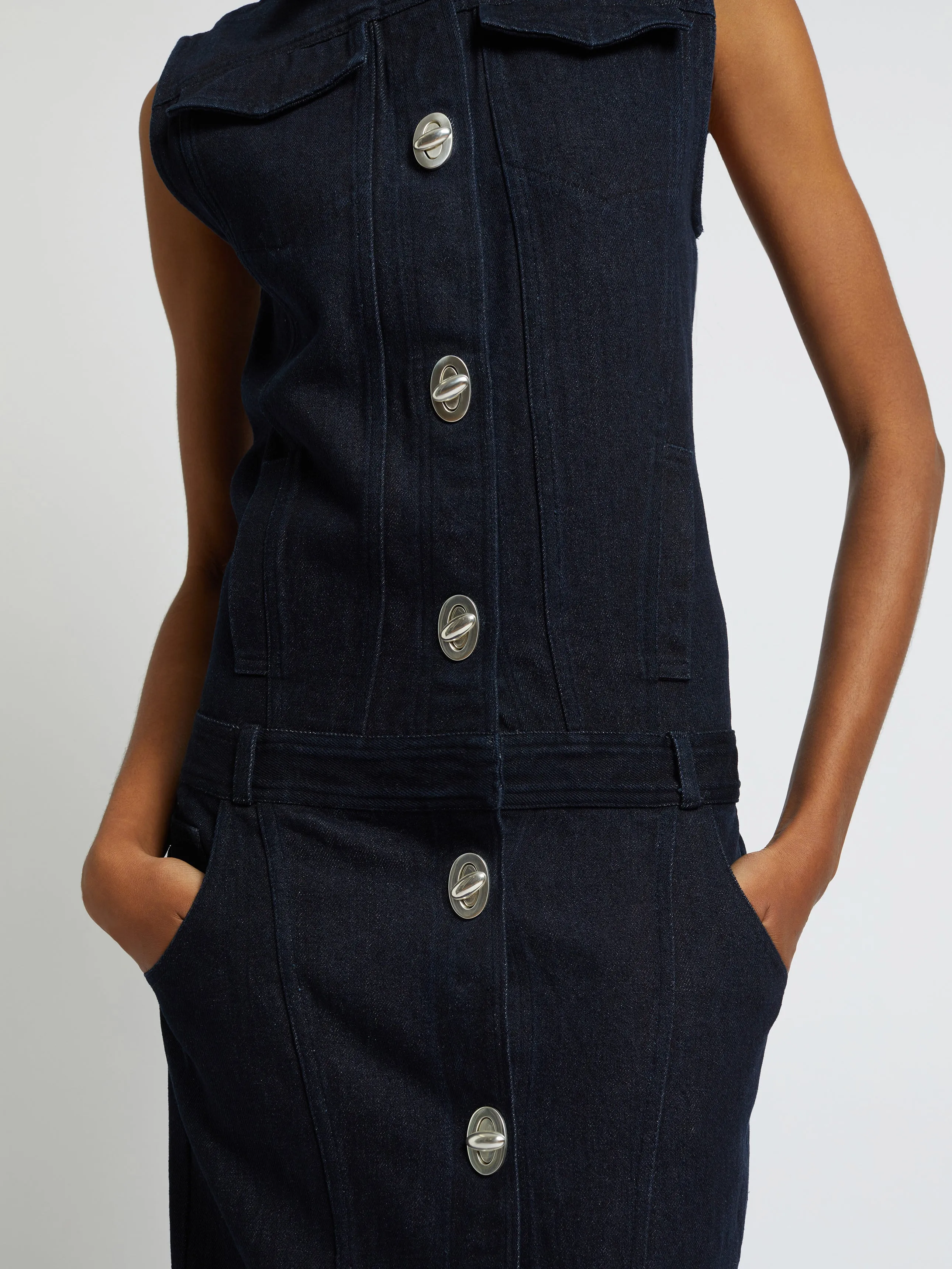 Reconstruct Denim Column Dress sold by Christopher Esber product image thumbnail 2
