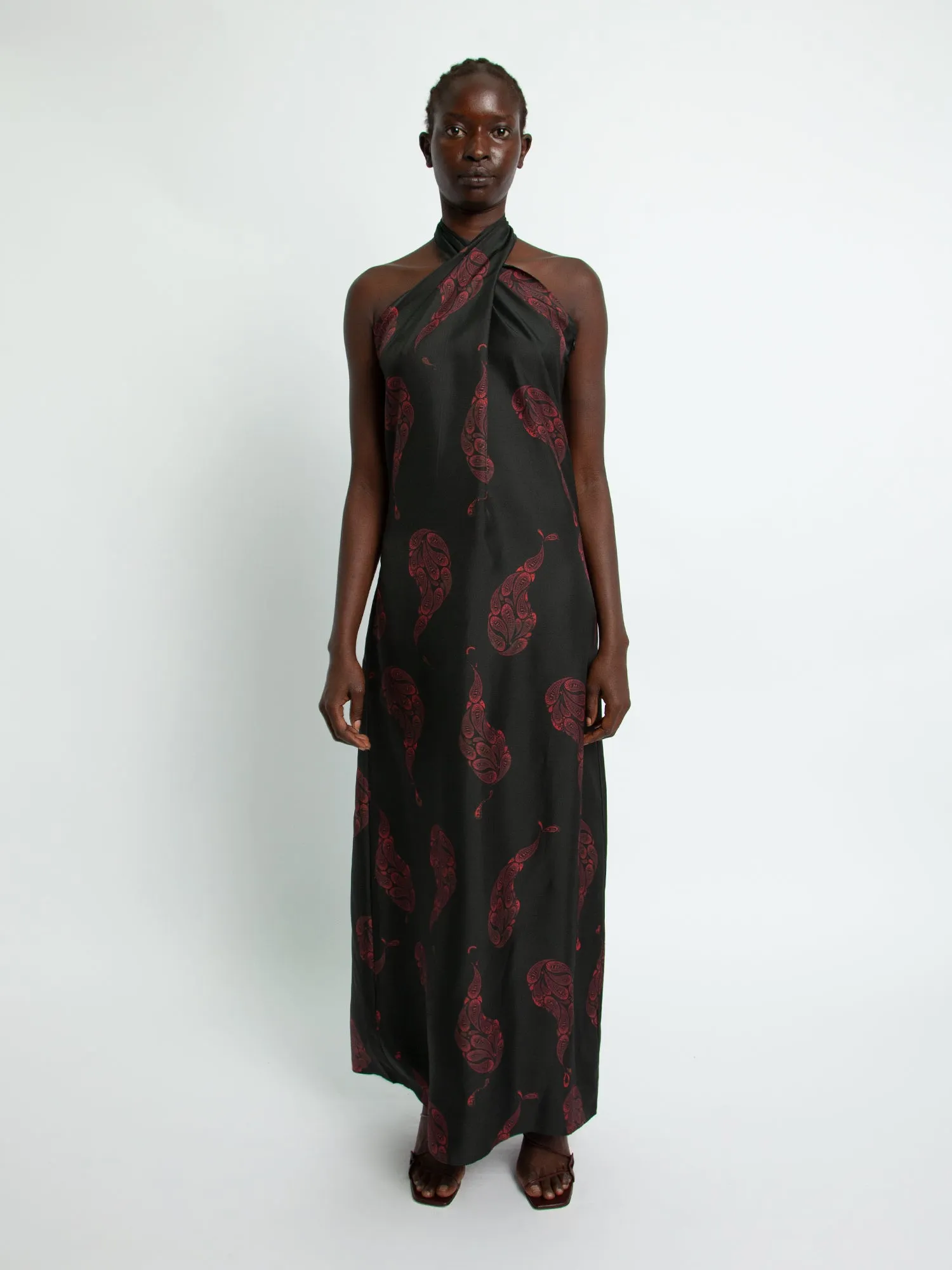 Twisted Halter Column Dress sold by Christopher Esber