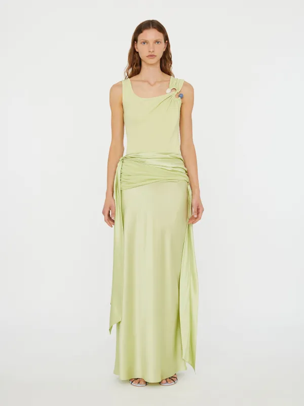 Knotted Silk Gather Skirt sold by Christopher Esber