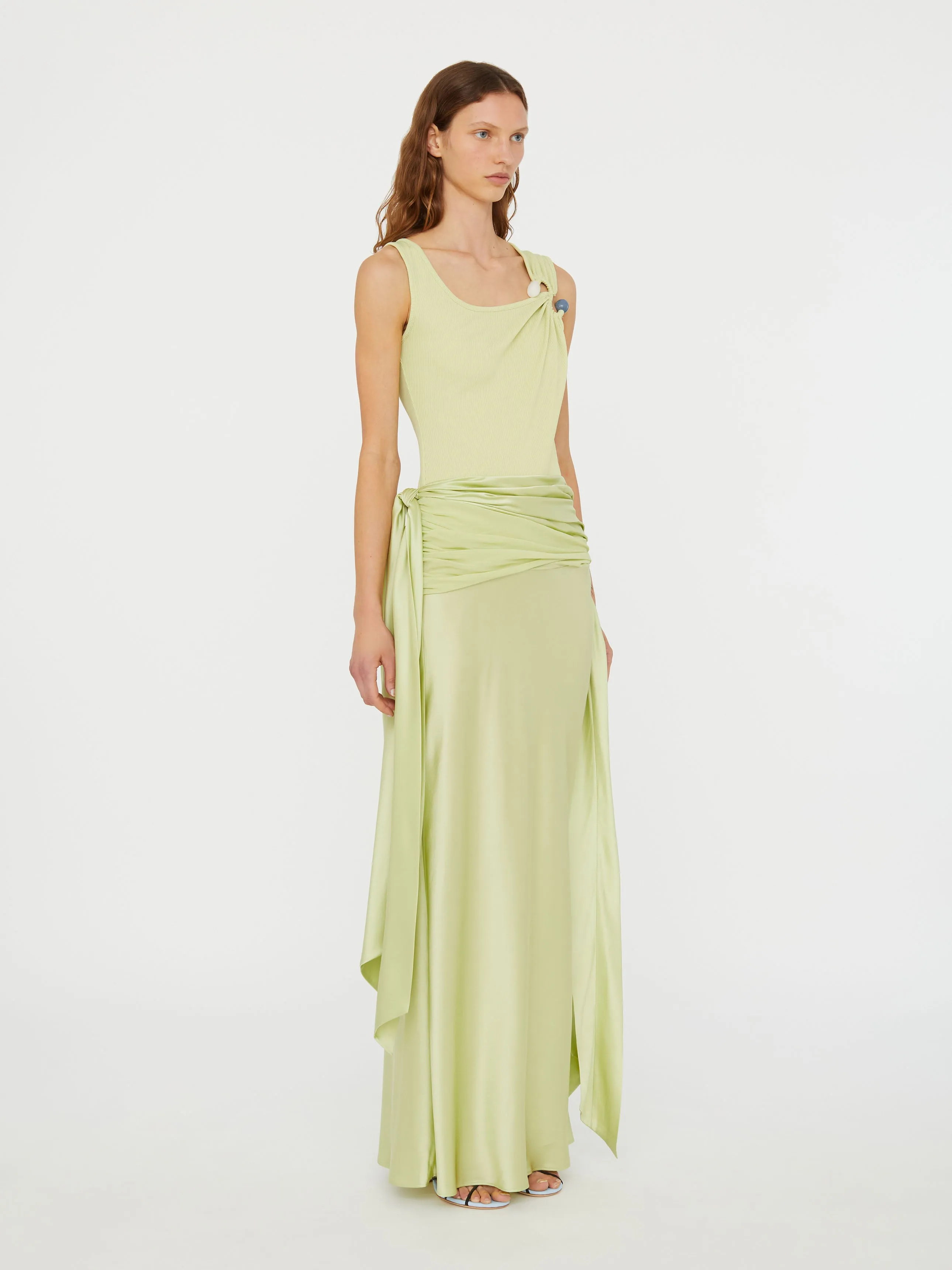 Knotted Silk Gather Skirt sold by Christopher Esber product image thumbnail 2