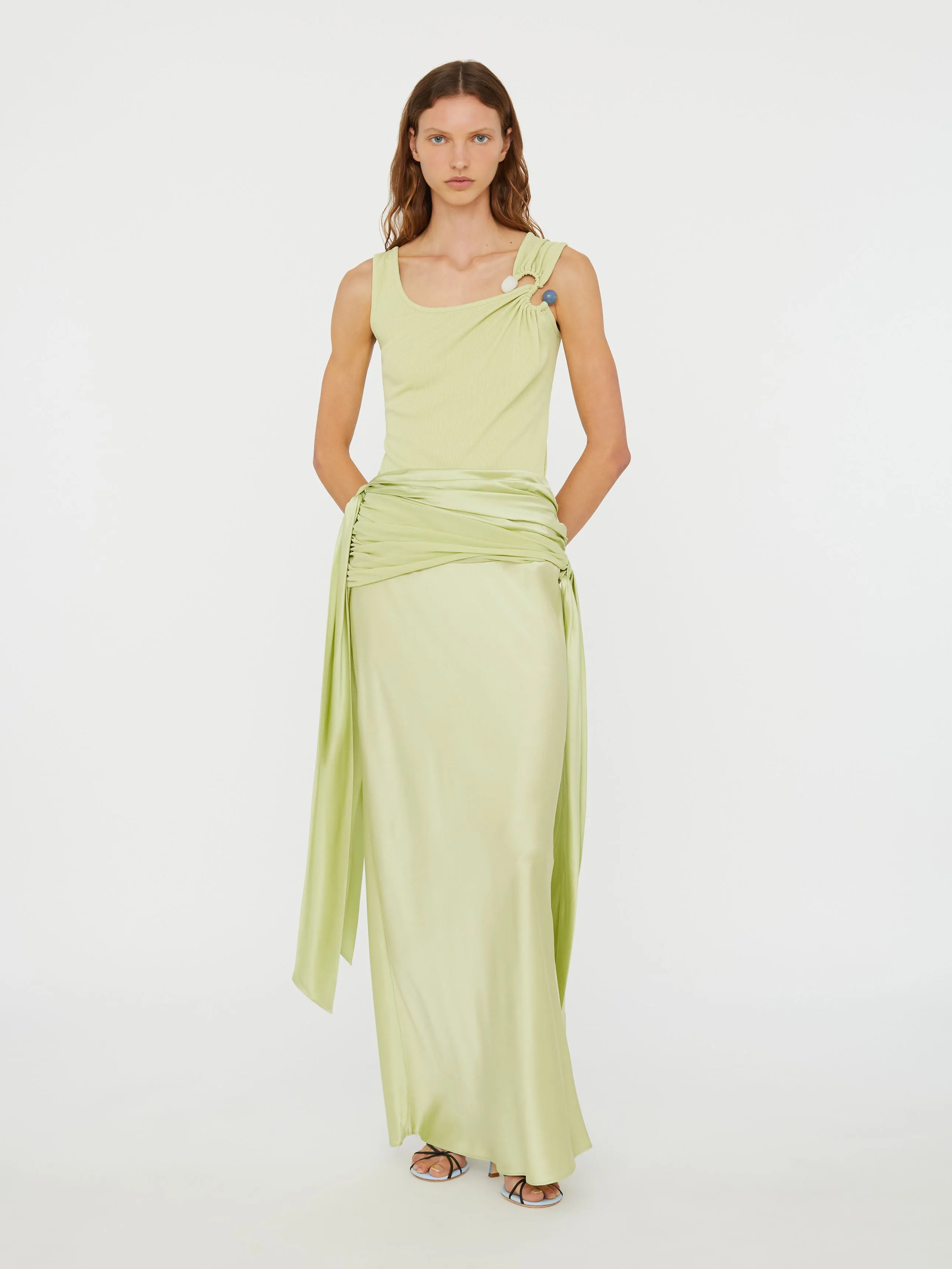 Knotted Silk Gather Skirt sold by Christopher Esber product image thumbnail 5